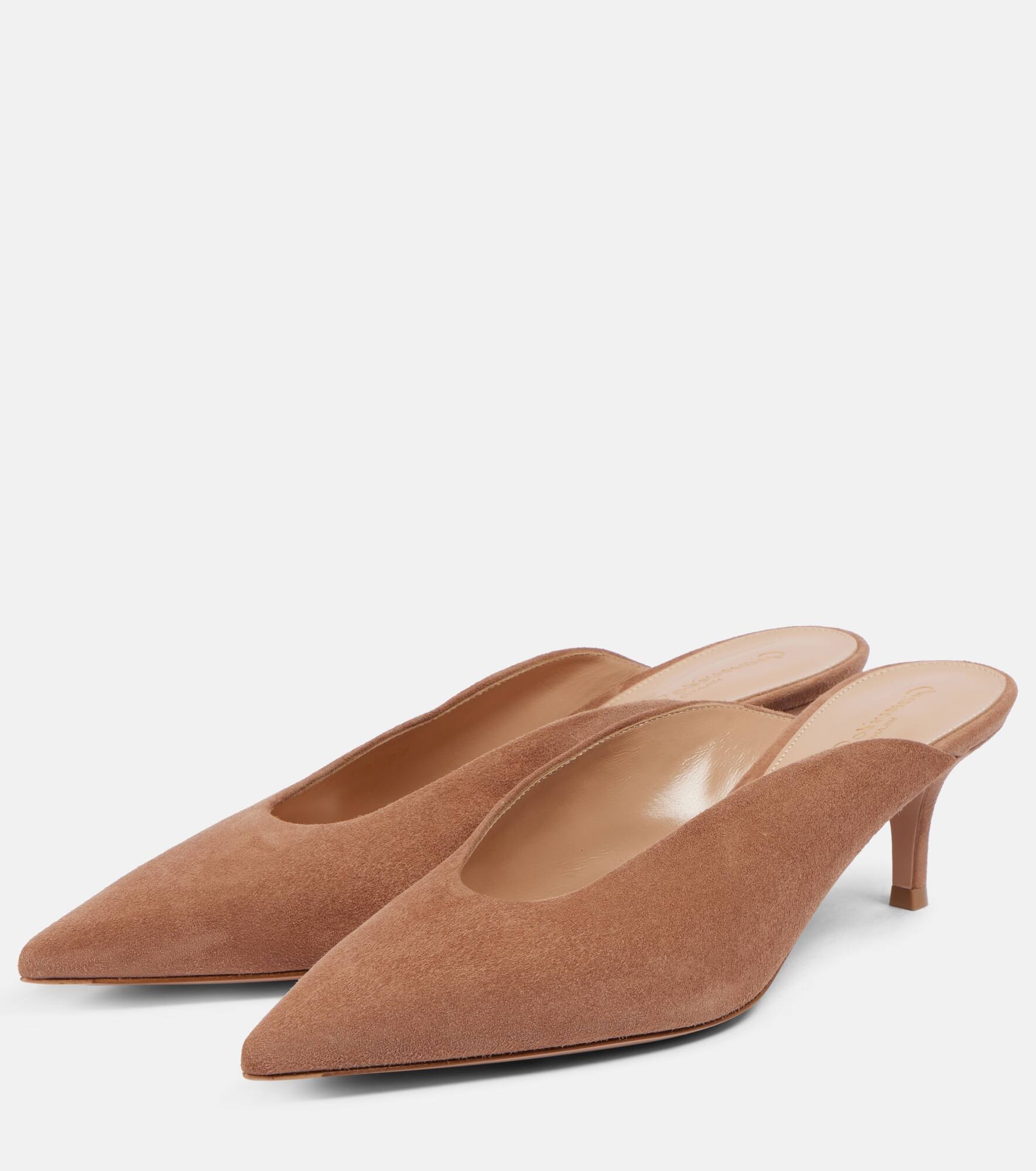 Suede mules - 5