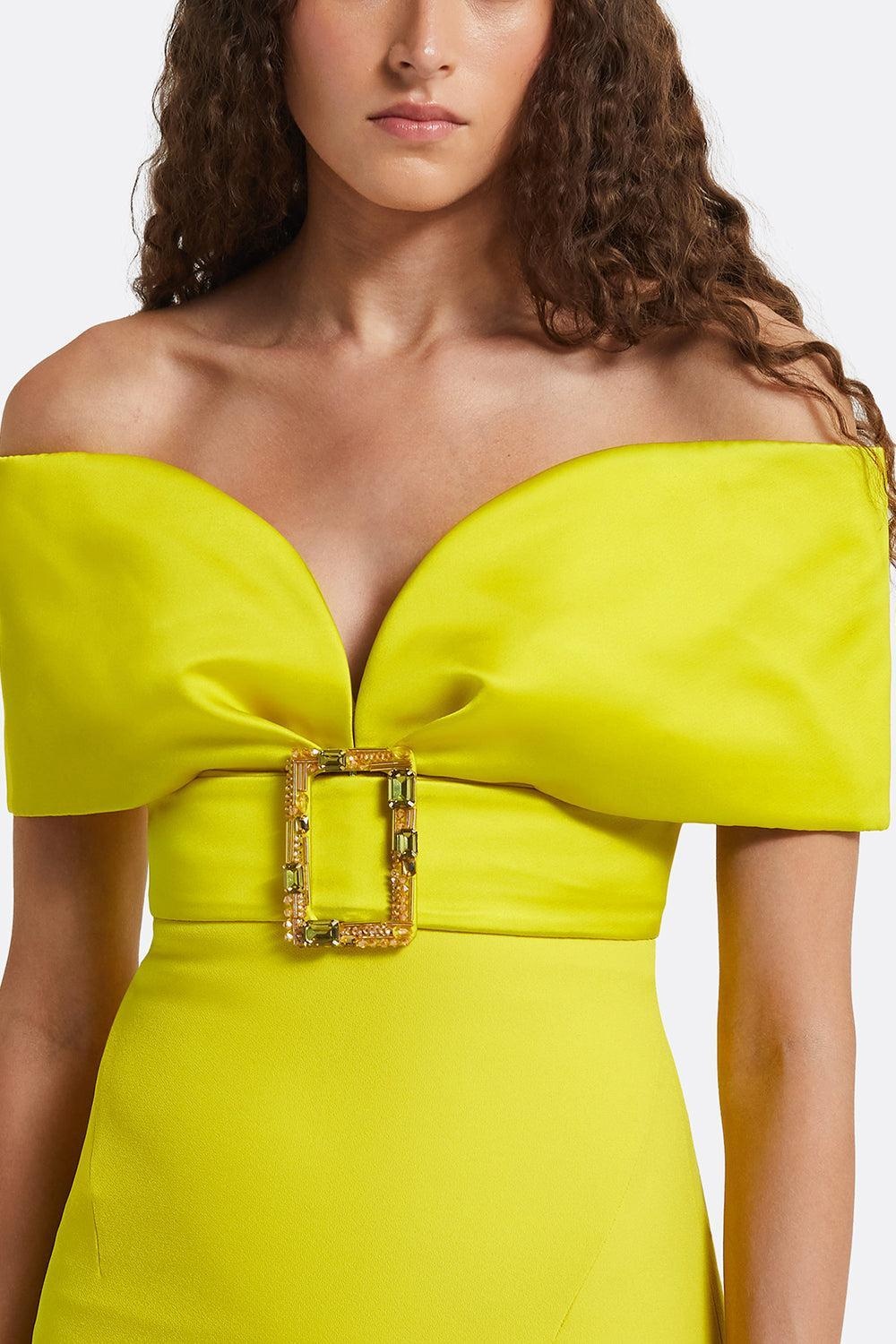 Abike Gown - Chartreuse - 4