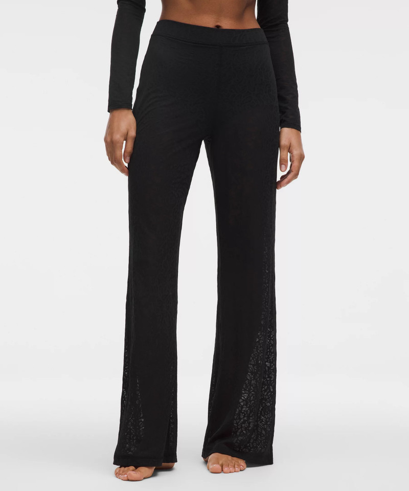 Paisley Lace Jacquard High-Rise Flared Pant 6