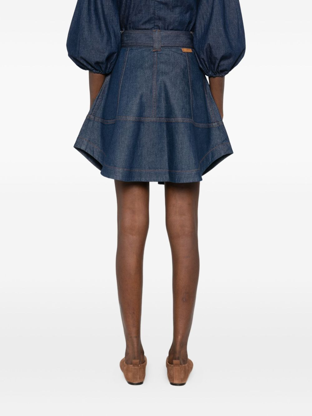 button-fastening cargo skirt - 4
