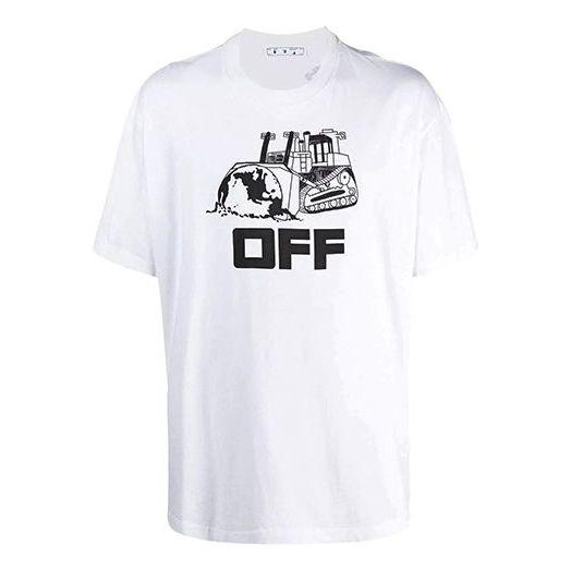 Off-White SS21 Mona Lisa Rubber Strap Printing Pullover Short Sleeve White OMAA038R21JER0110110 - 1