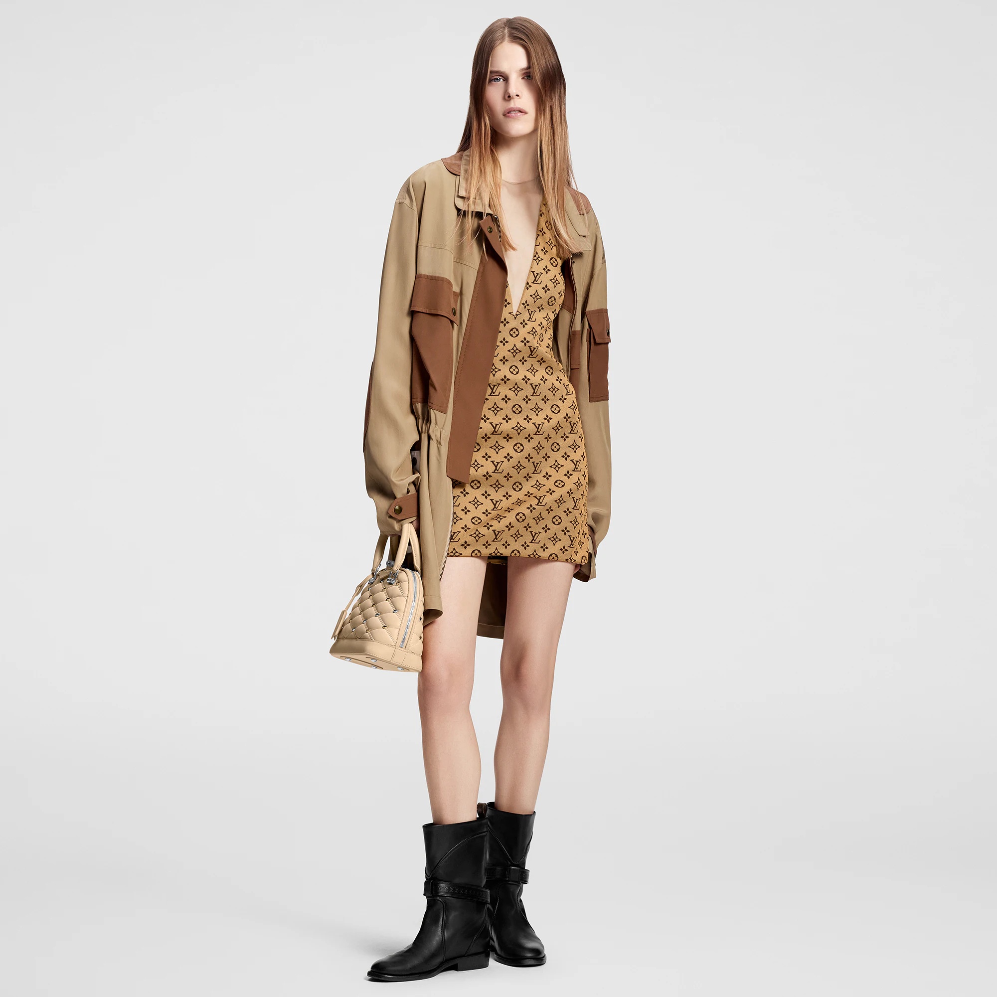 Color-Blocked Cargo Coat - 4