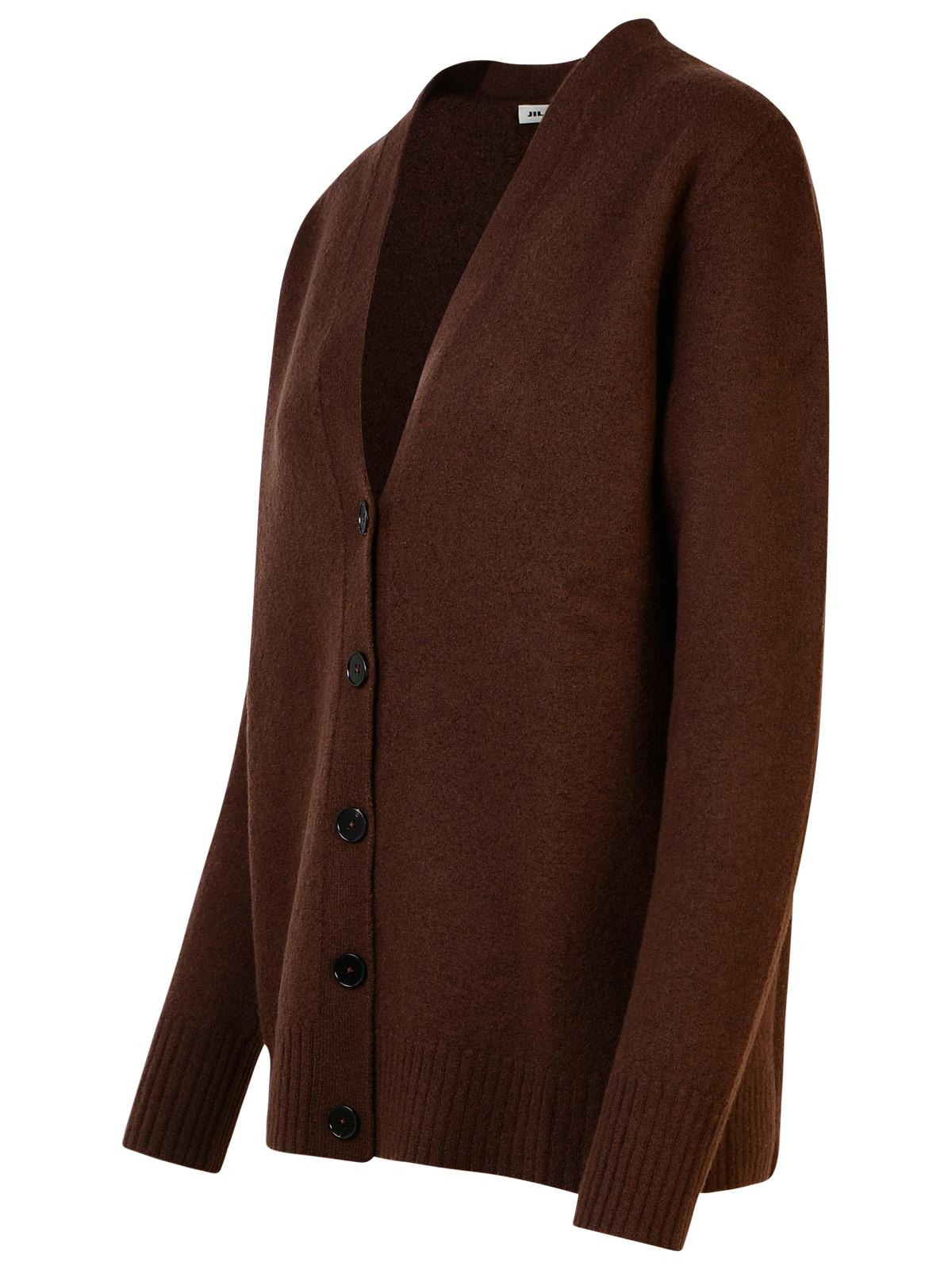 Jil Sander Brown Wool Cardigan Women - 2