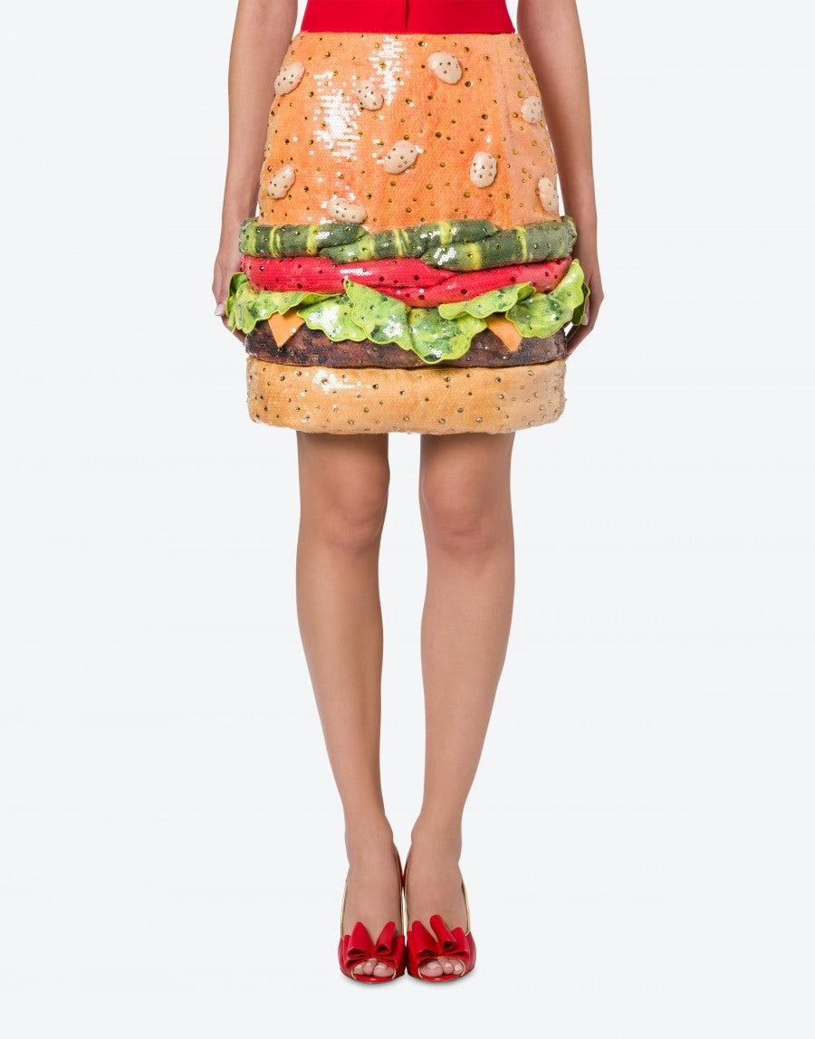 HAMBURGER SKIRT WITH SEQUINS - 2