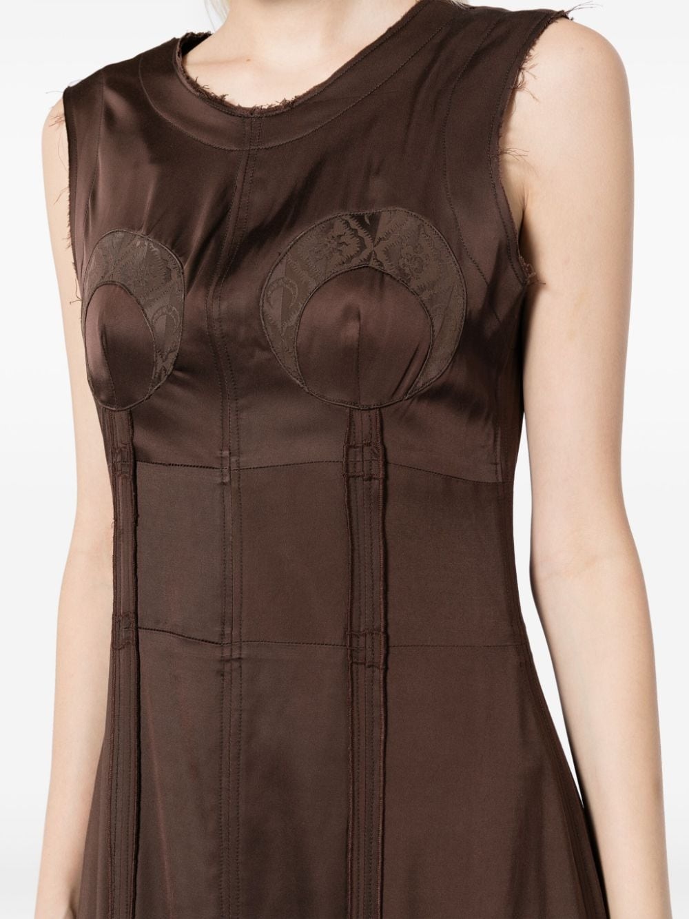 Moonogram-jacquard sleeveless mididress - 5