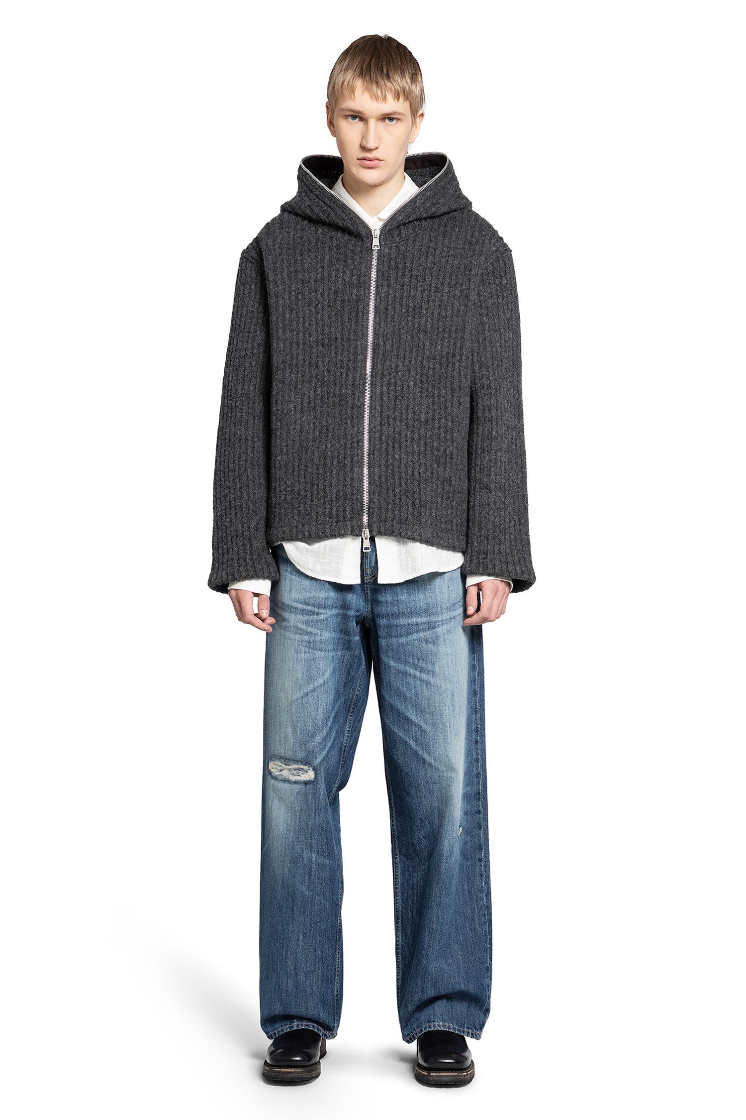 Mega-Rib-Wool-Zip-Up-Hoodie - 5