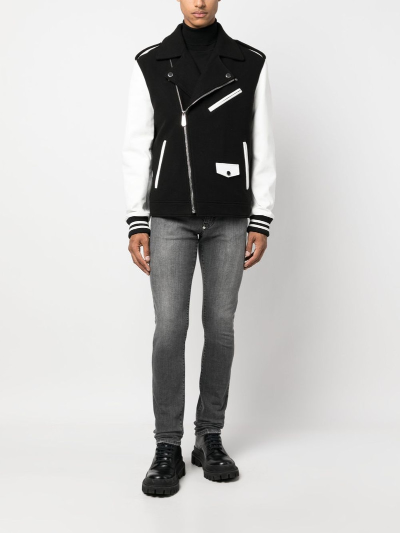 PHILIPP PLEIN leather biker jacket outlook