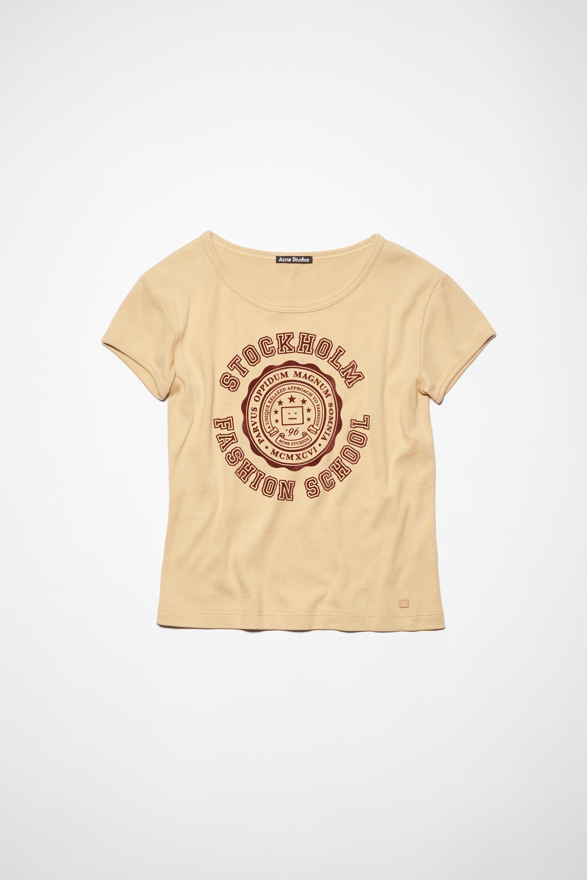 Logo t-shirt - Fitted fit - Biscuit beige - 5