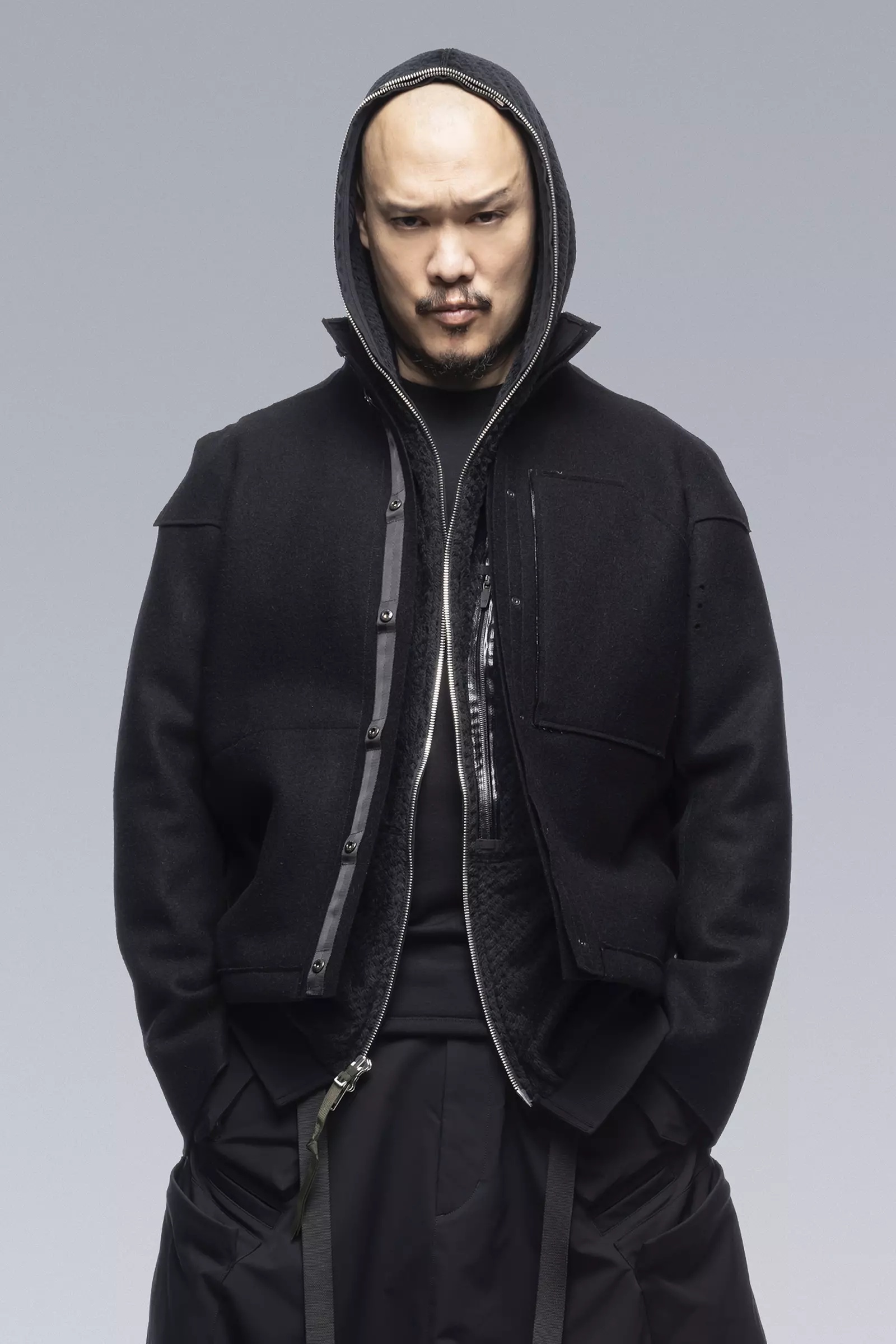 J70-BU Burel® Wool Jacket Black - 2