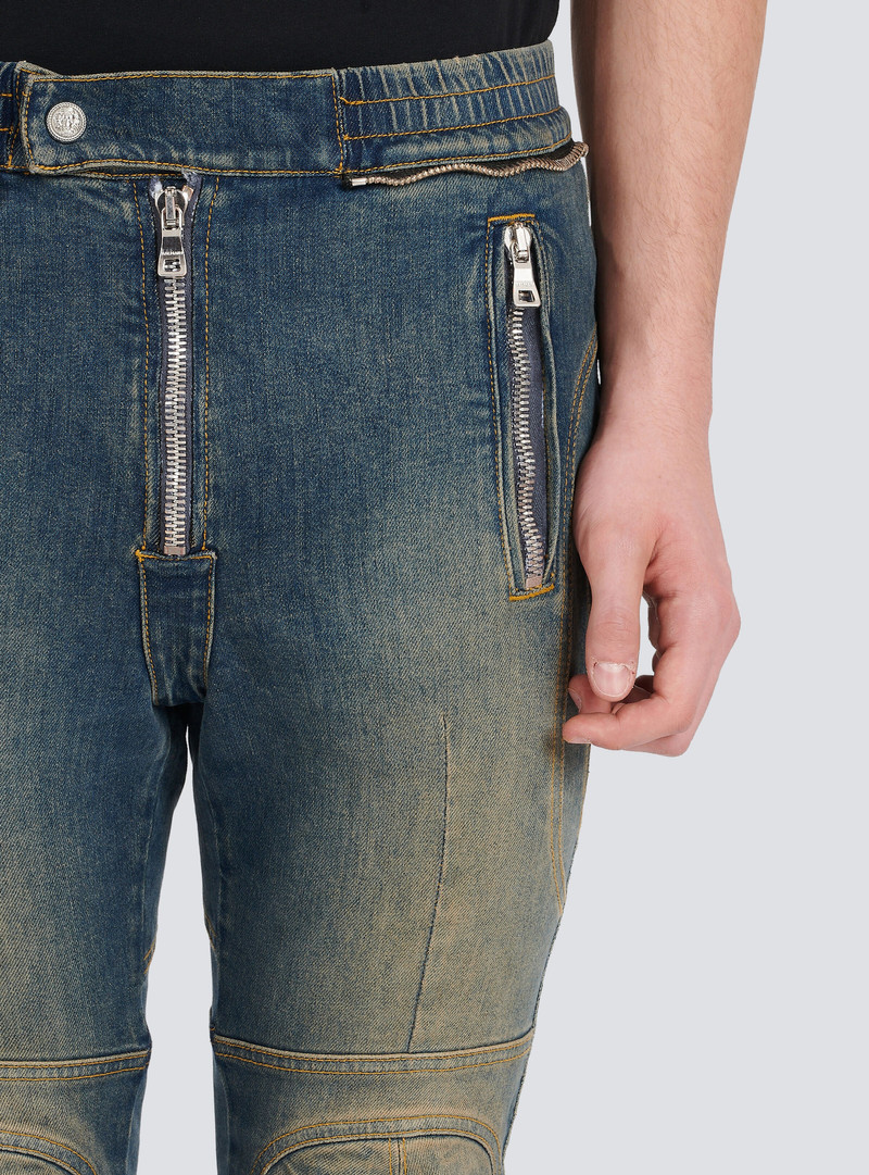 Ripped cotton jeans 7