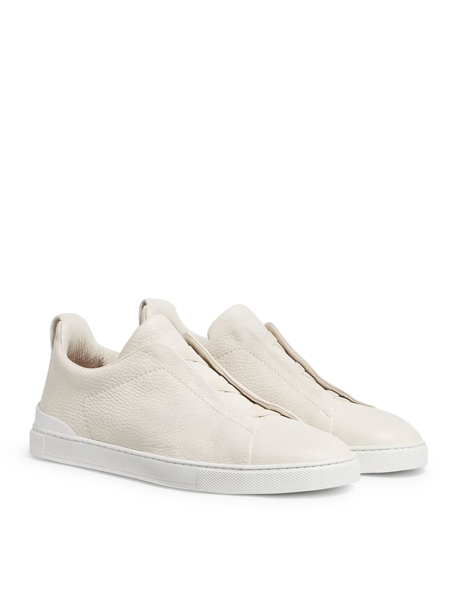LEATHER SNEAKERS WITH HIDDEN LACES - 3