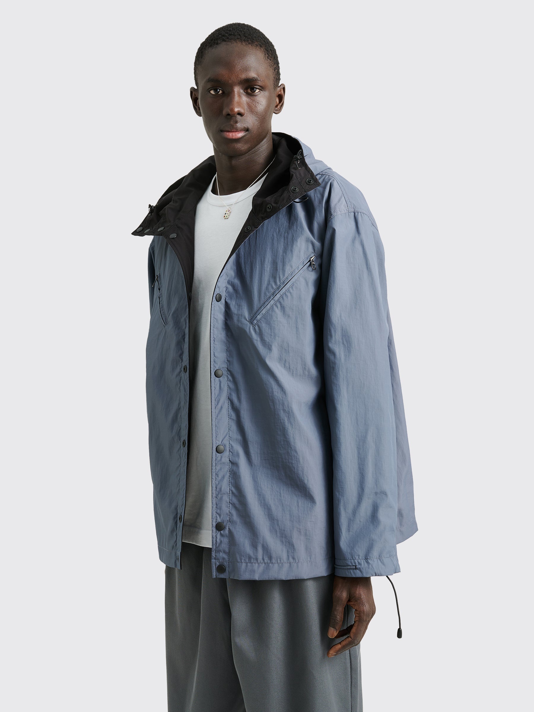 OUR LEGACY ■ Paraspect Nylon Hooded Jacket Paraspec reversible technical jacket in black - Our Legacy