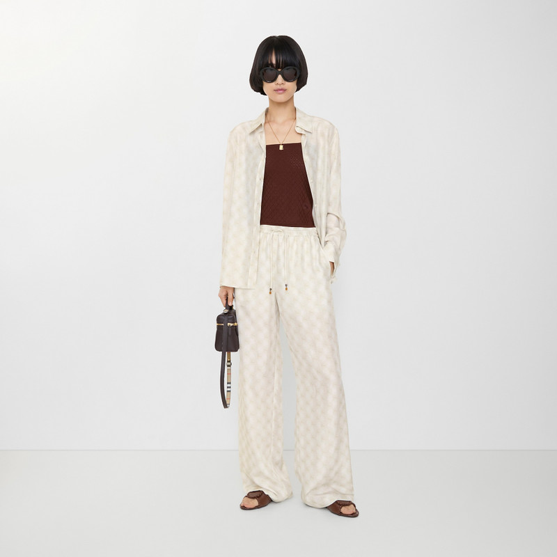 Burberry EKD Checkerboard Silk Pyjama Trousers outlook