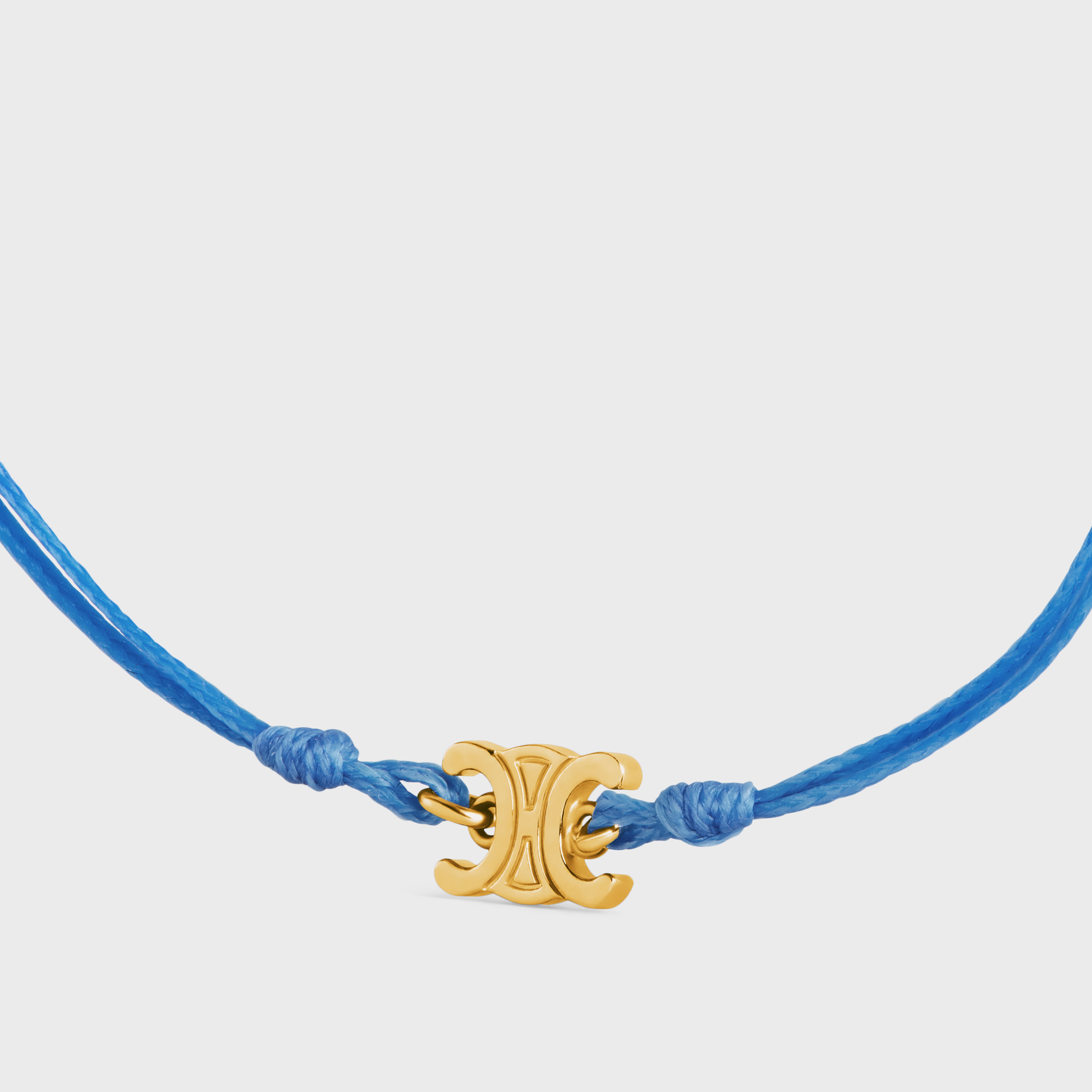 Triomphe Thin Beach Bracelet in Brass with Gold Finish and Polyester - 2