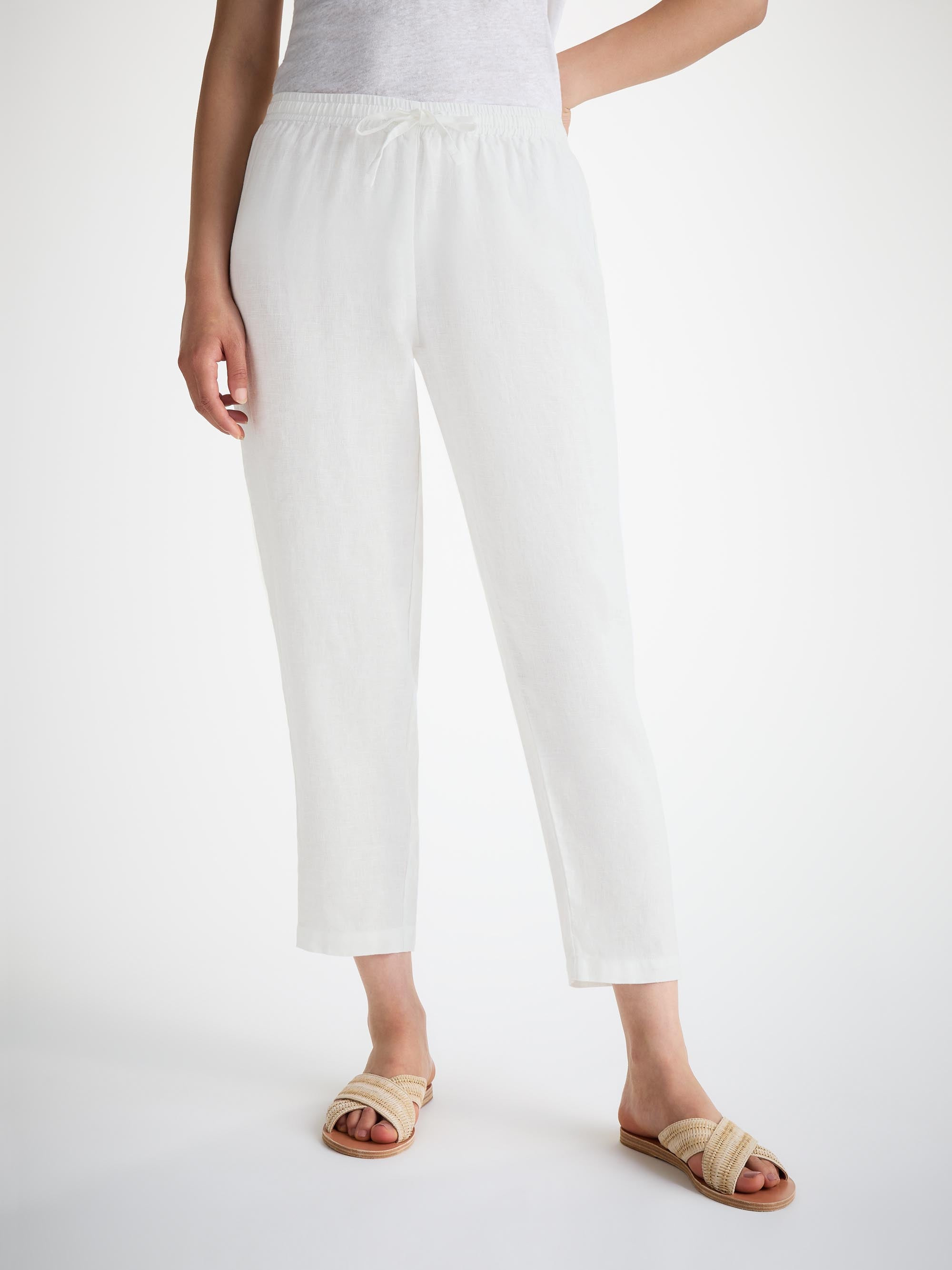 Women's Trousers Vienna Linen White - 2