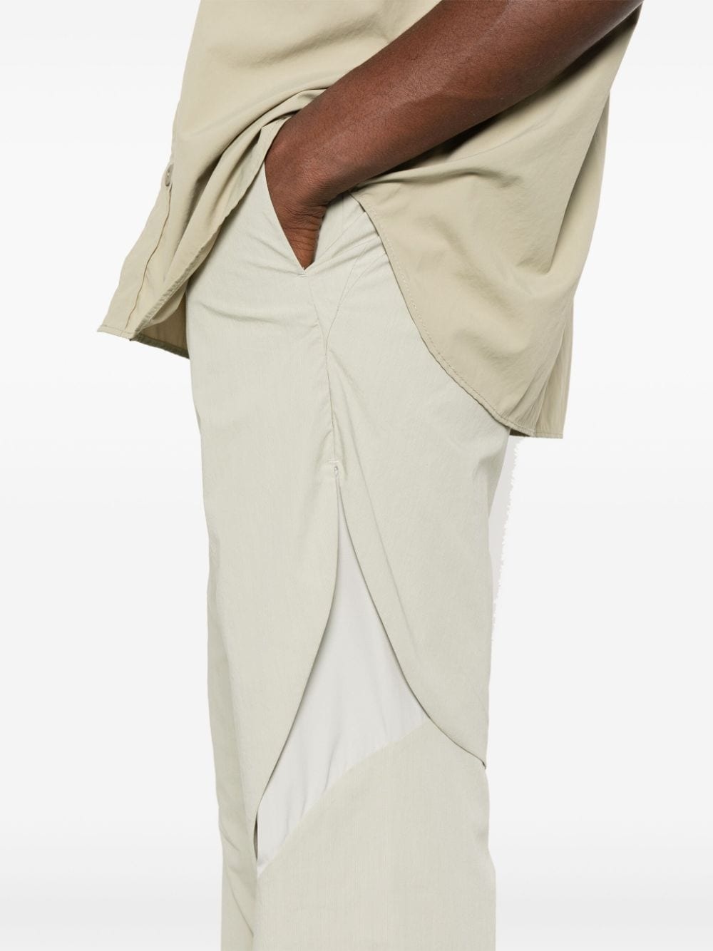 cut-out detail straight-leg trousers - 5