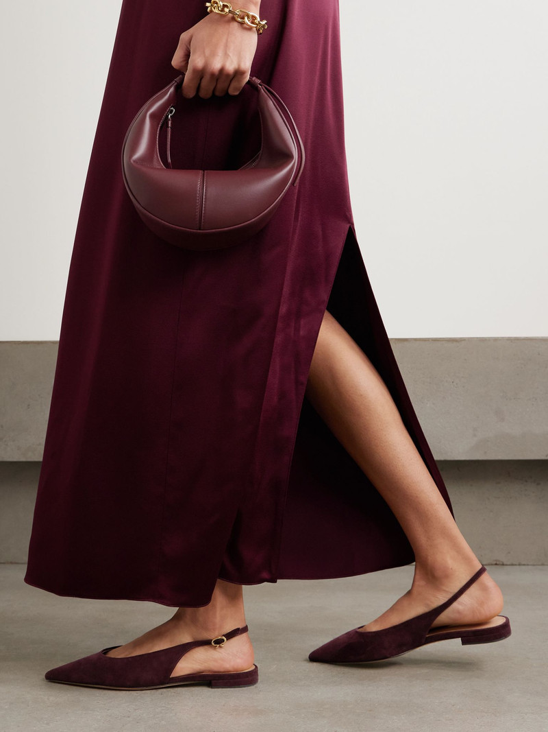 Robbie suede slingback flats Dark brown 2