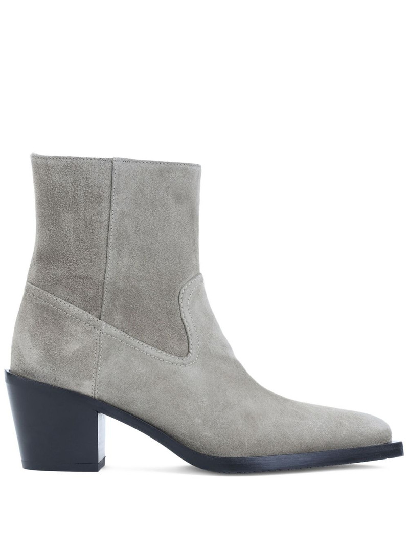 60mm suede pointed-toe heeled cowboy boots 1