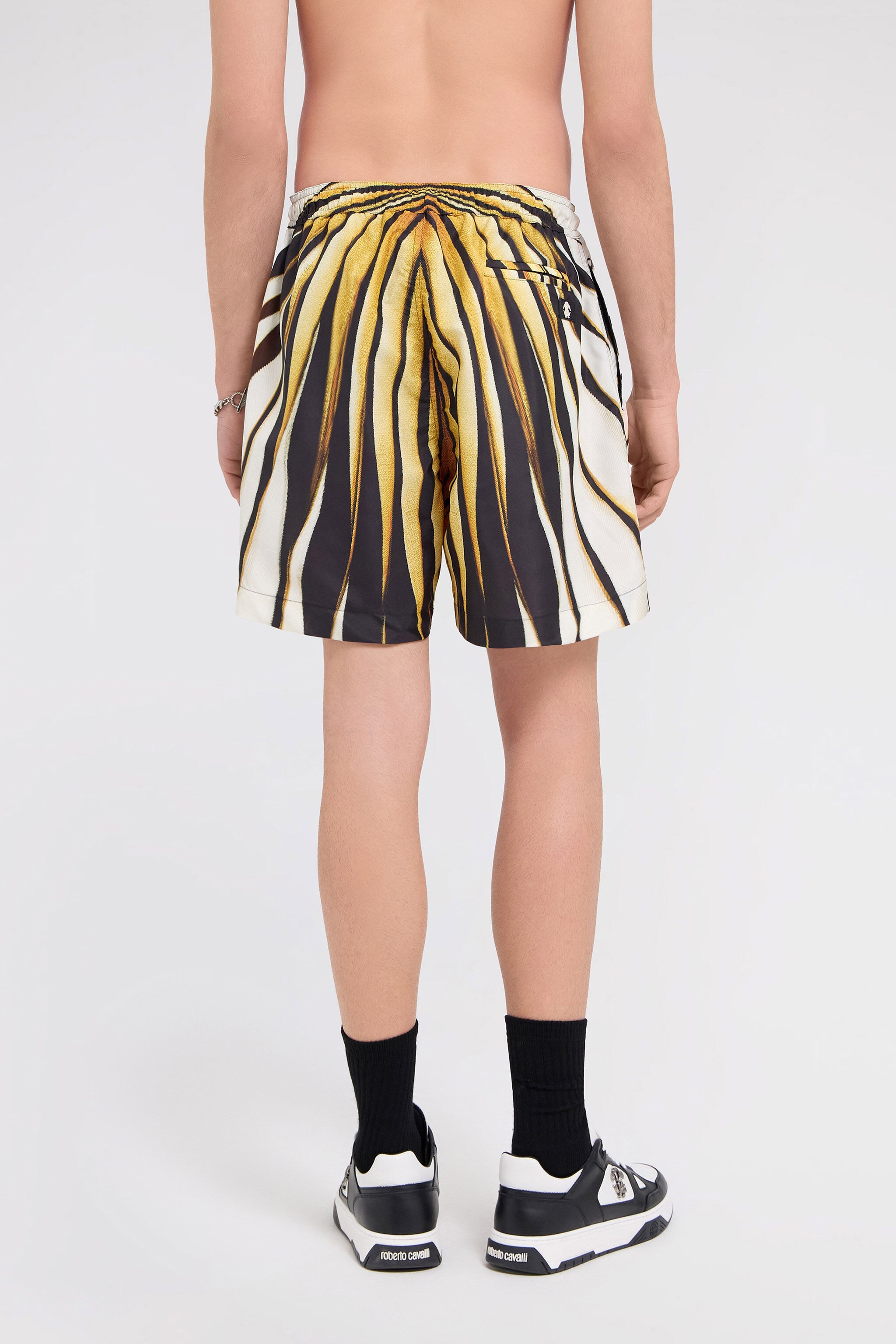 Ray Of Gold Print Nylon Sea Shorts - 4