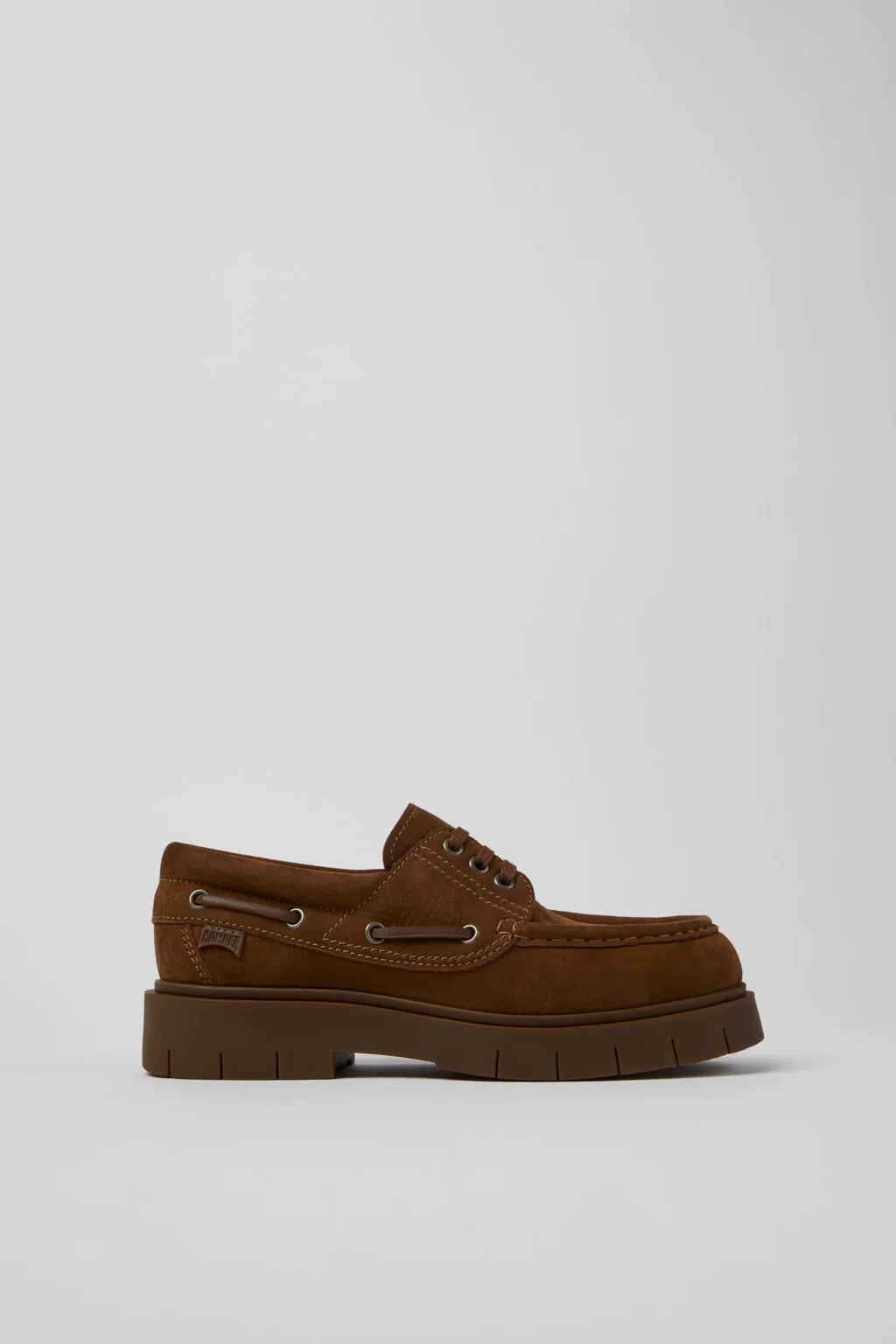 Alaro Brown Nubuck Nautical Shoes for Women. - 1