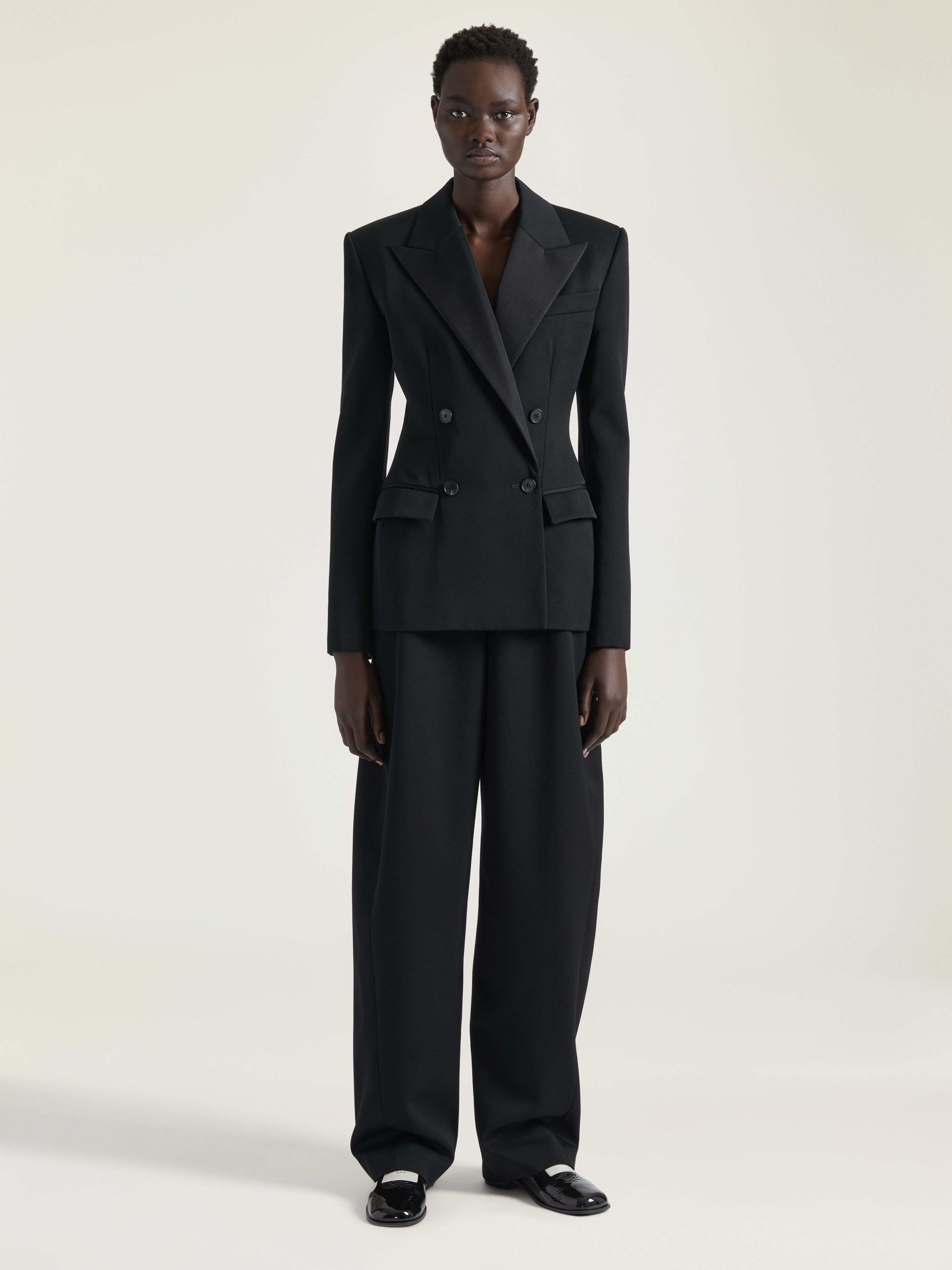 DOUBLE BREASTED TUXEDO JACKET IN WOOL - 2