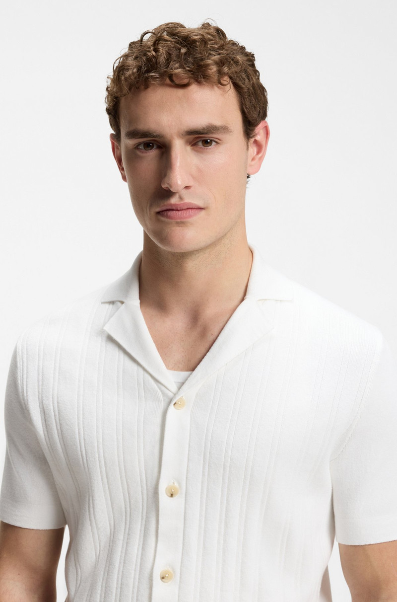 BOSS SELECTED BY SHOHEI OHTANI SHIRT IN STRUCTURED COTTON 3