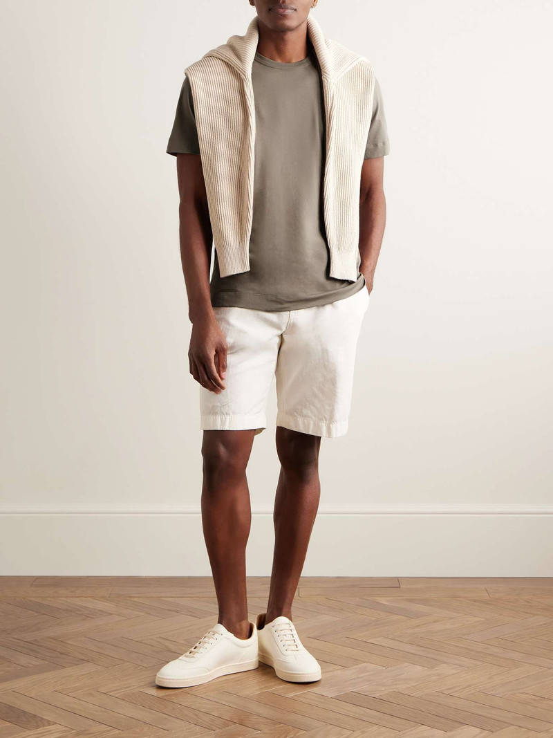 ZEGNA Slim-Fit Logo-Embroidered Cotton-Jersey T-Shirt outlook