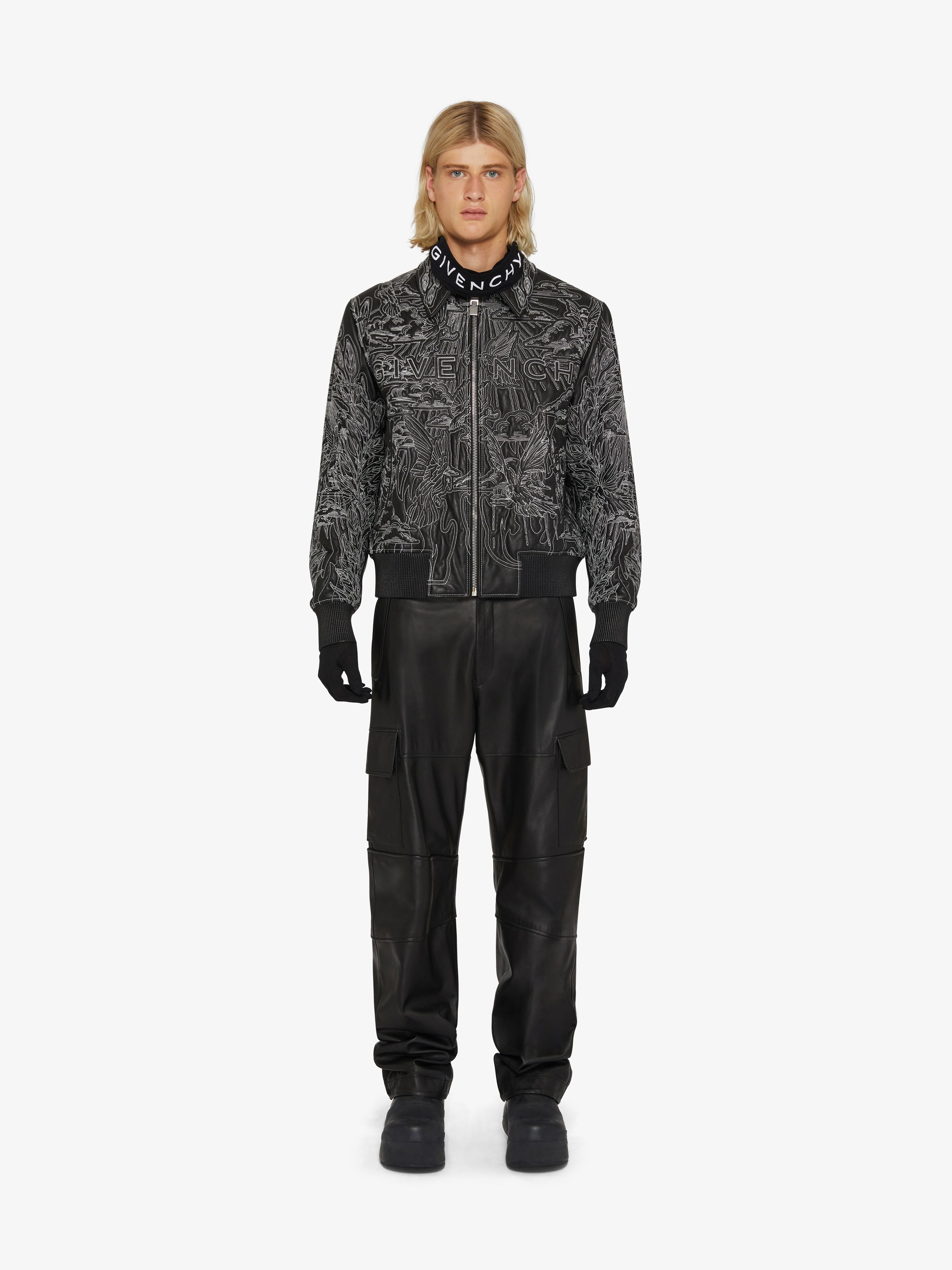 ARCHED CARGO PANTS IN LEATHER - 2