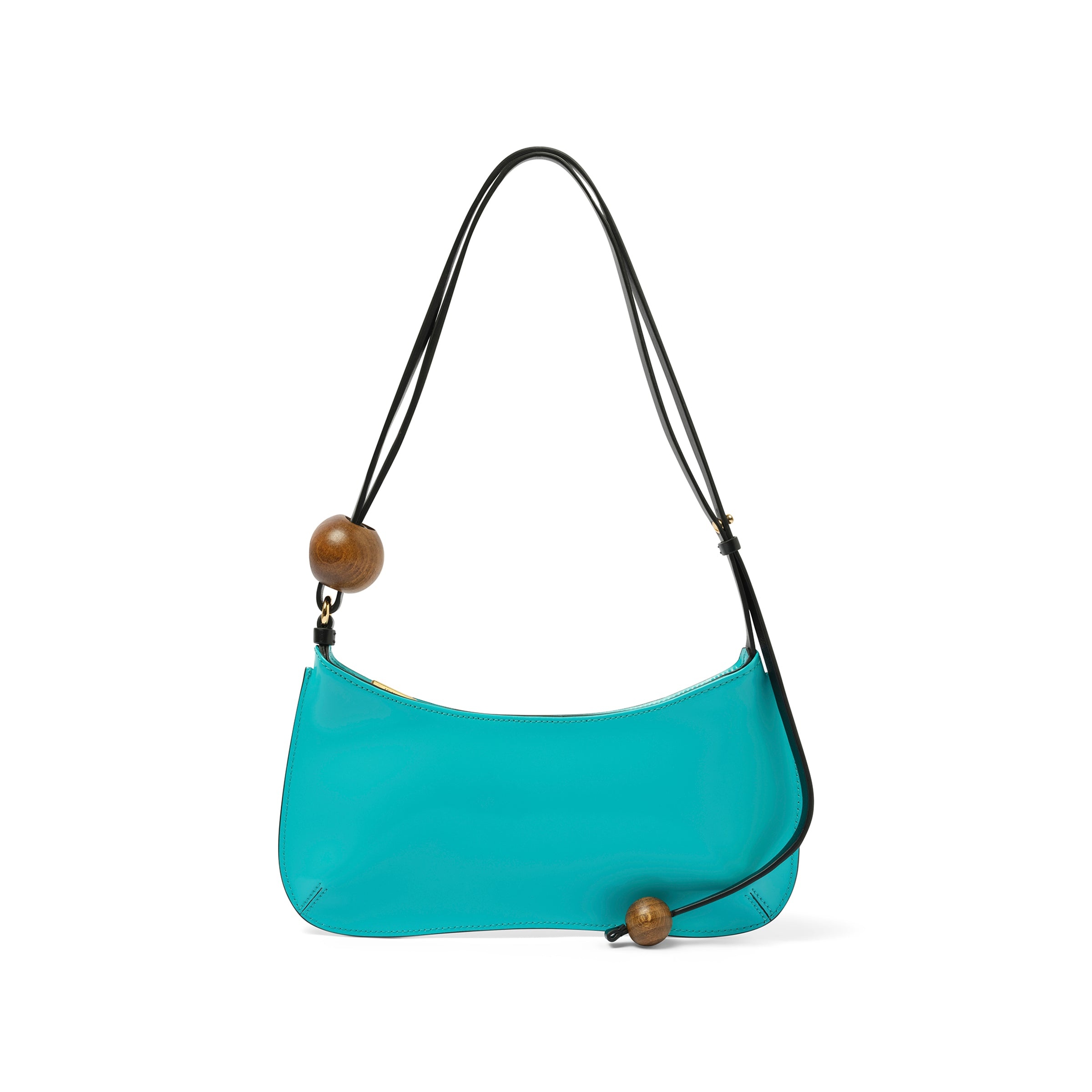 Le Bisou Perle Leather Bag in Turquoise - 3