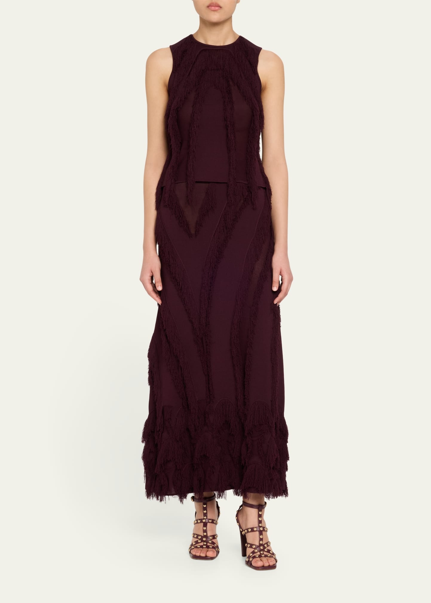 Bonnie Sleeveless Fringe Knit Top - 2