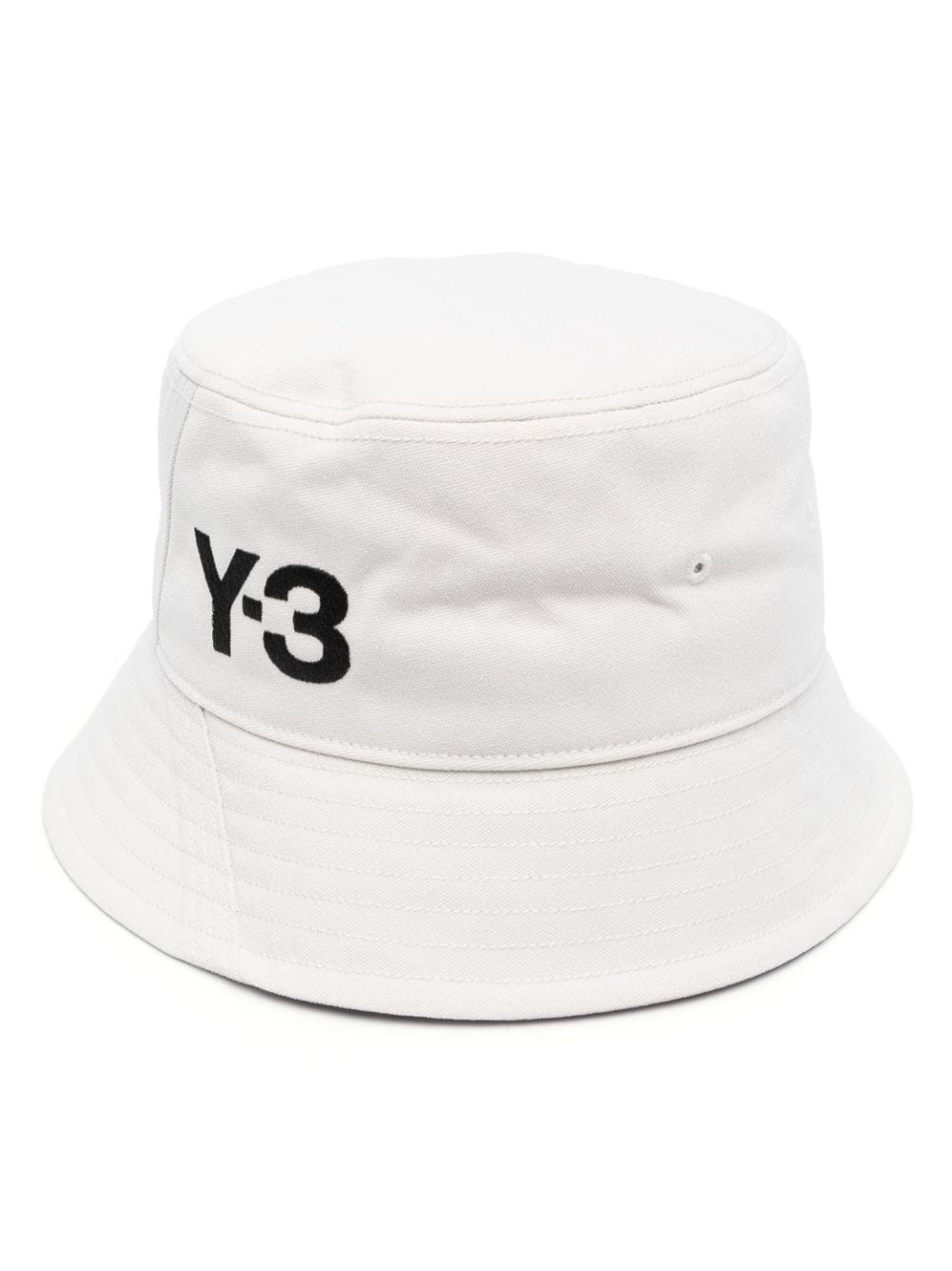 logo-embroidered canvas bucket hat - 1