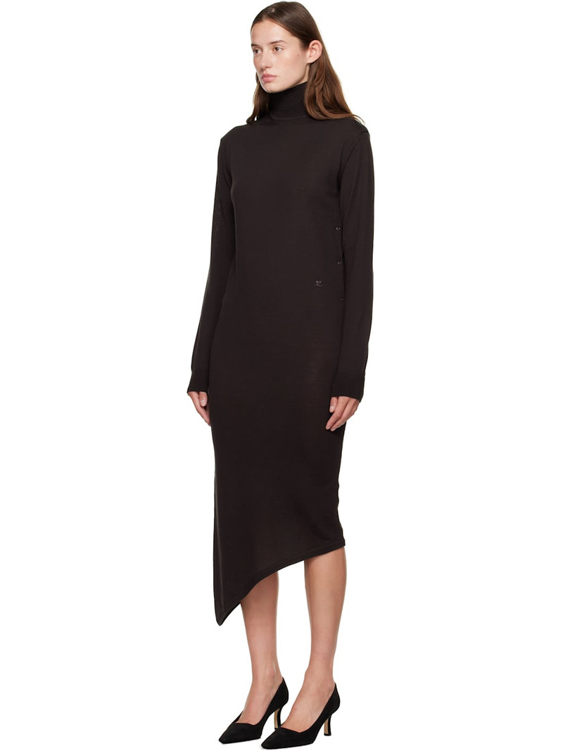 courrèges Brown Off-Shoulder Wool Minidress outlook