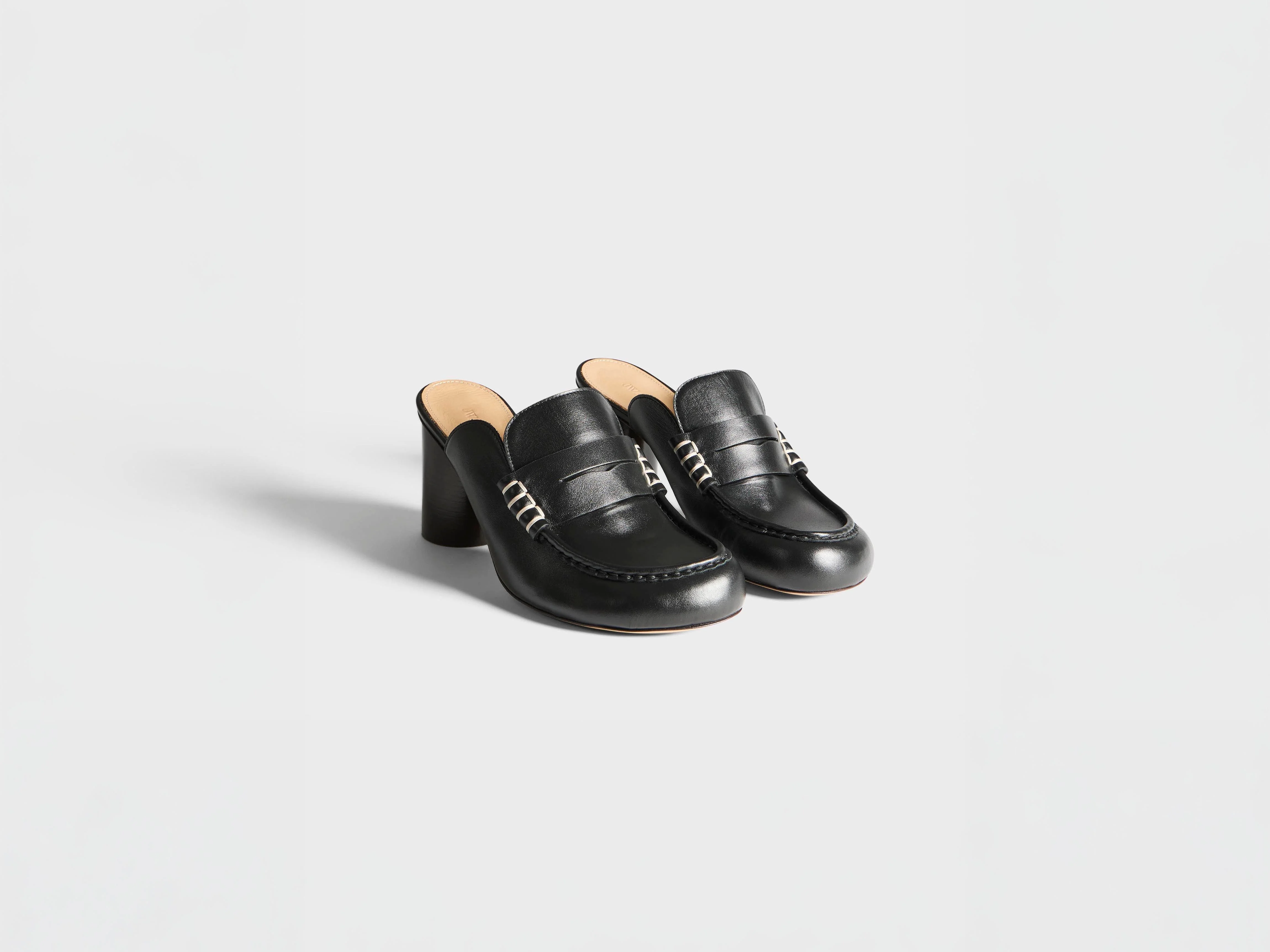 WOMENS LOAFER MULE SANDAL IN BLACK - 1
