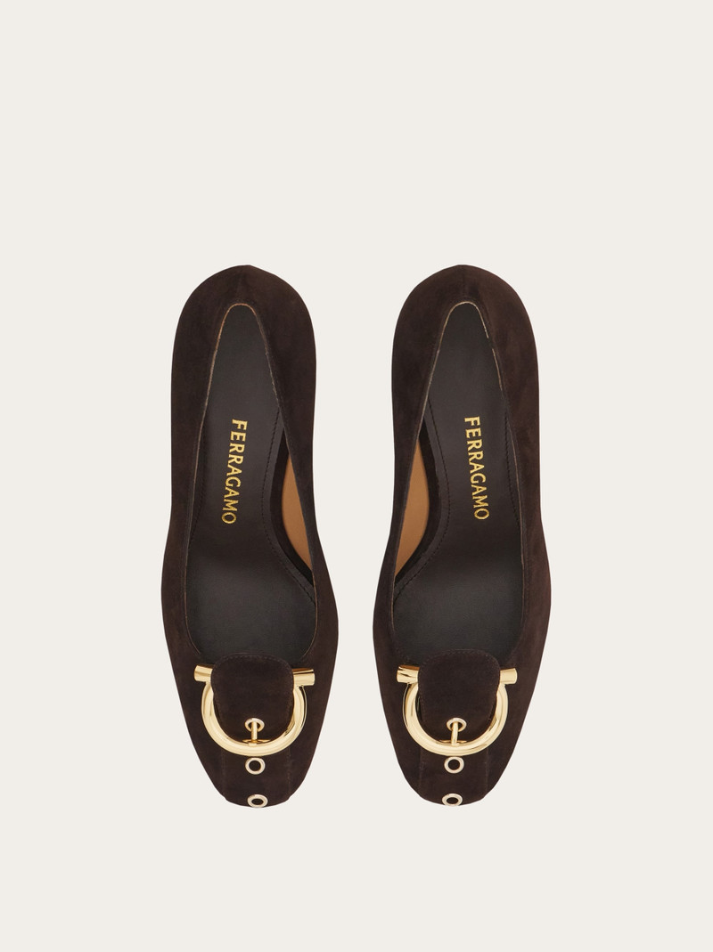 FERRAGAMO Gancini block heel pump outlook