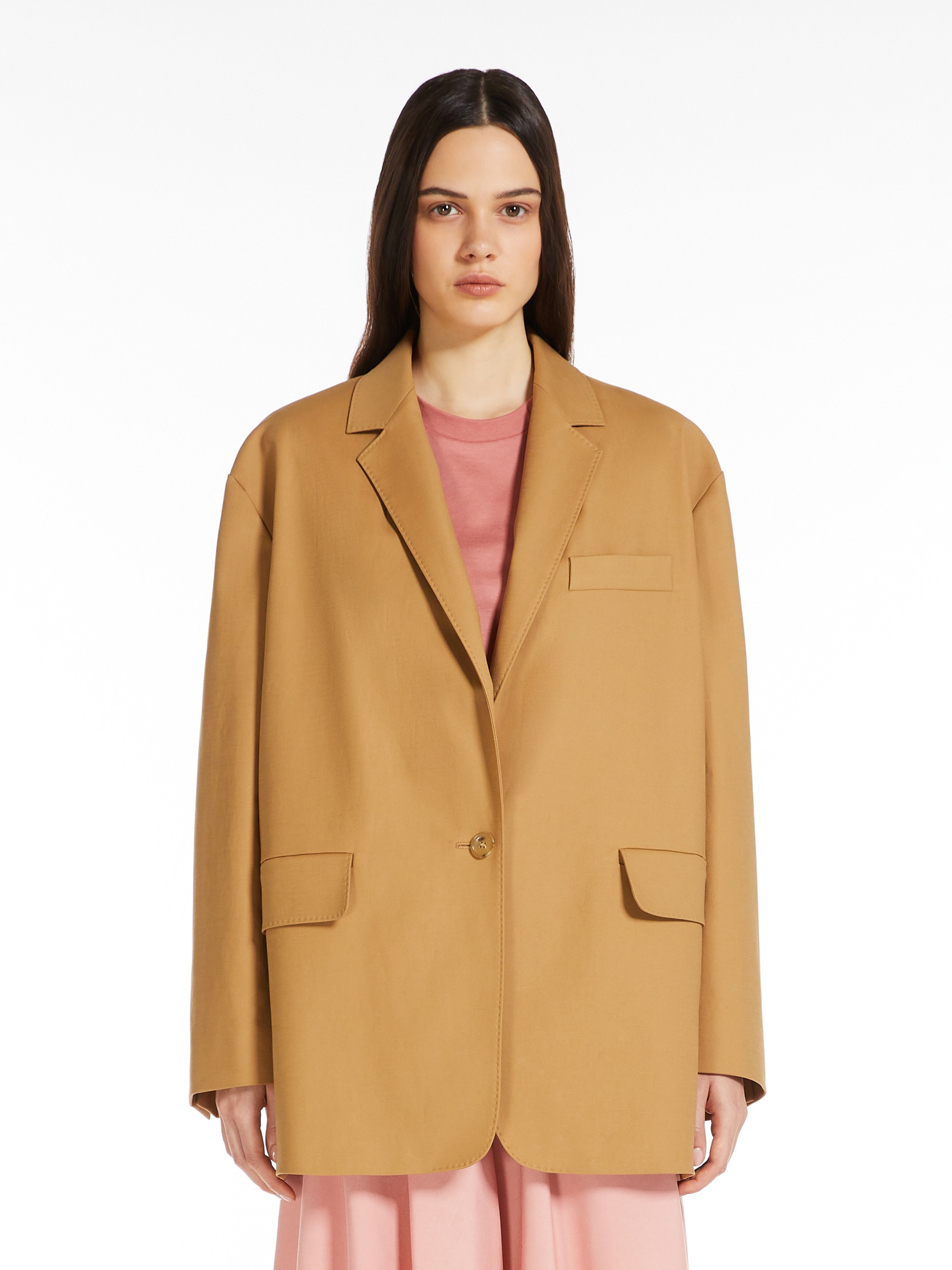 MONICA Oversize blazer in cotton canvas - 3