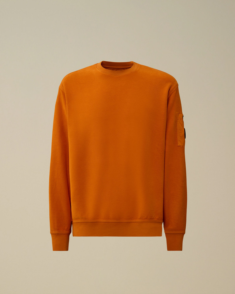 Brushed Emerized Diagonal Fleece Crewneck Sweatshirt 1