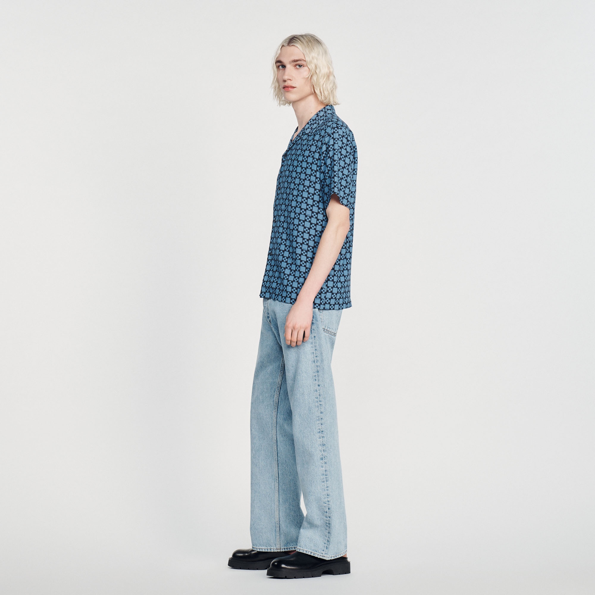 Flowing short-sleeved shirt - 7