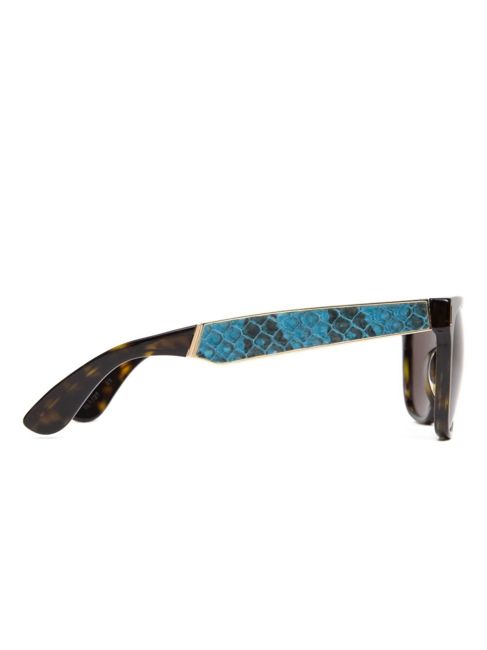 snakeskin-detail square sunglasses - 3