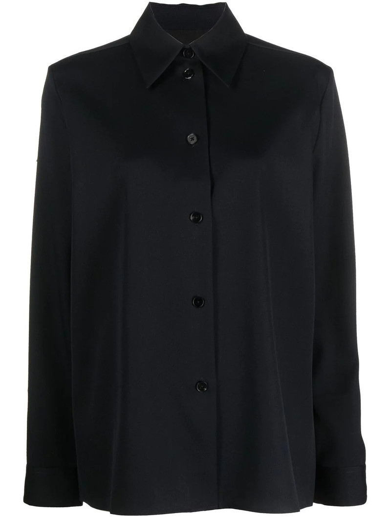 long-sleeve virgin-wool shirt 1