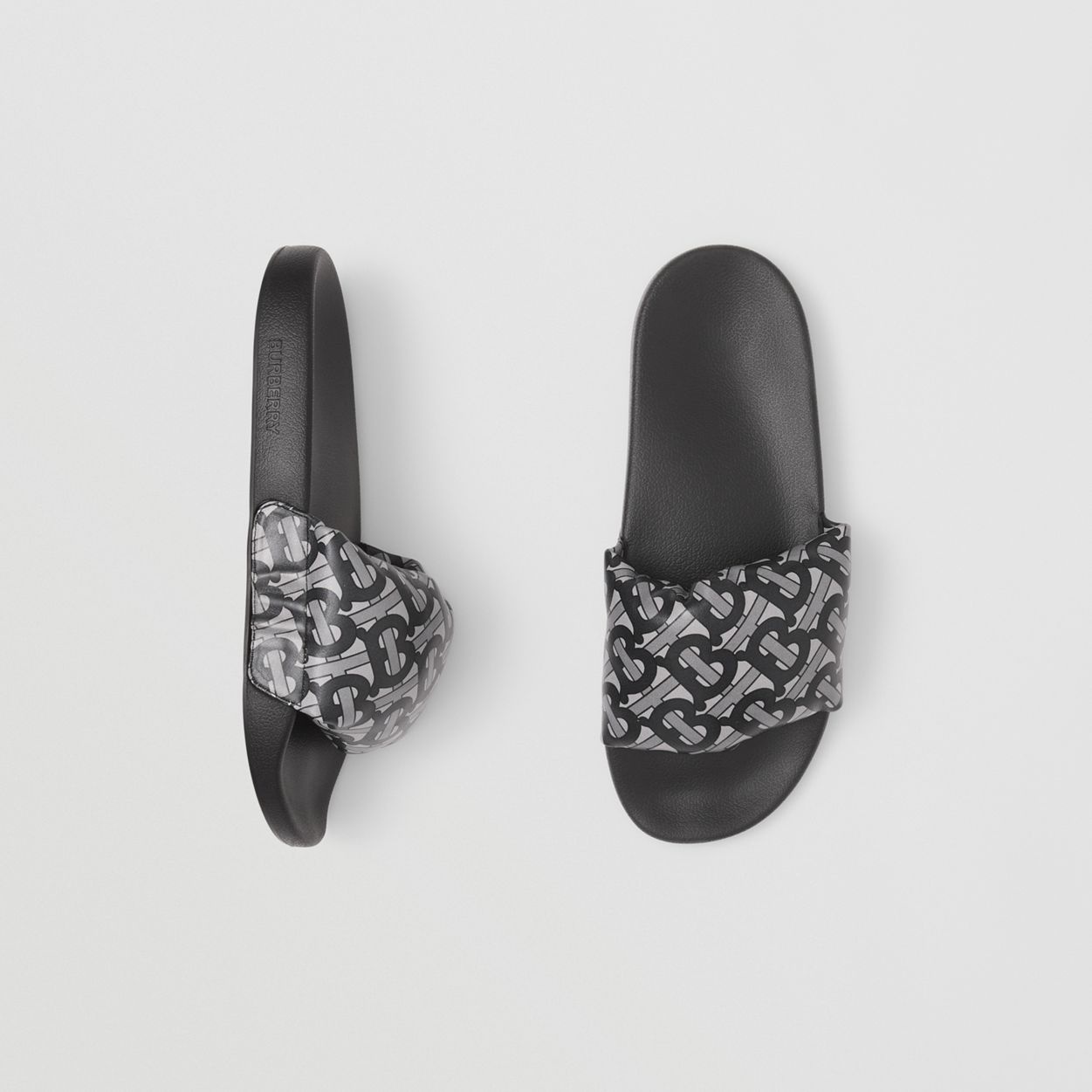Monogram Print Lambskin Slides - 2