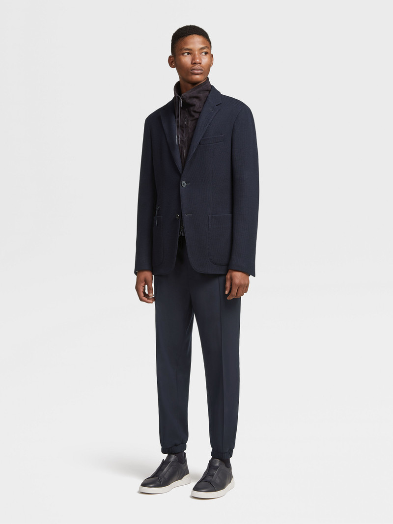 ZEGNA NAVY BLUE HIGH PERFORMANCE™ JERSEY JACKET outlook