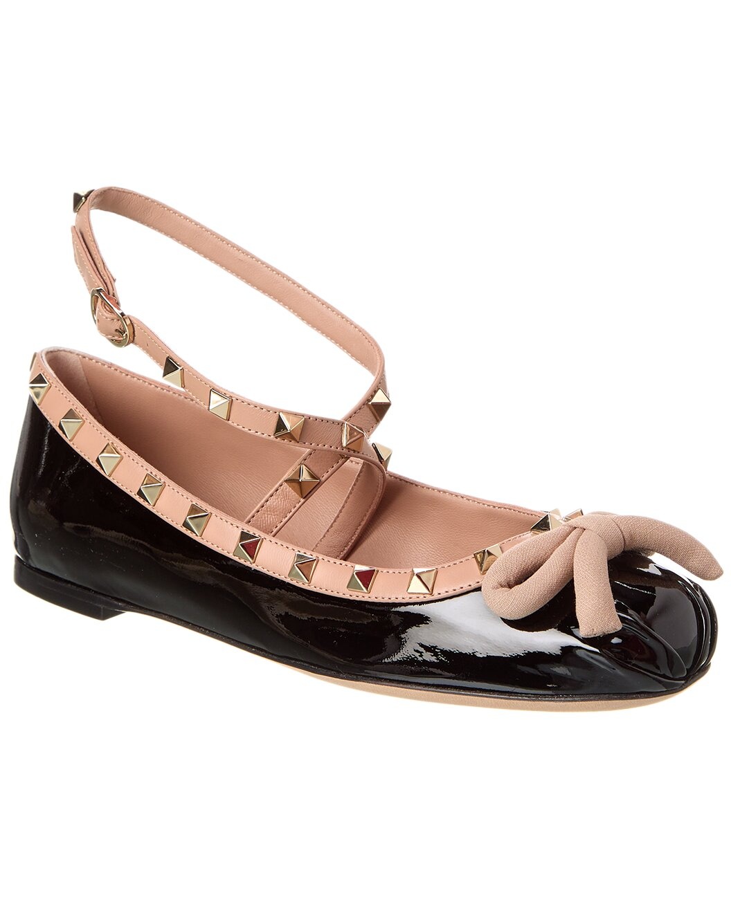 Valentino Rockstud Patent Ballerina Flat - 1