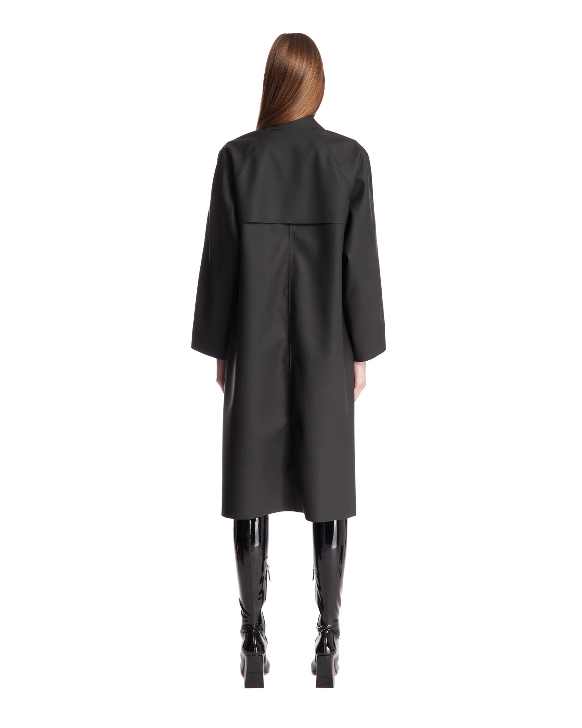 Black Coat with Classic Collar - 3