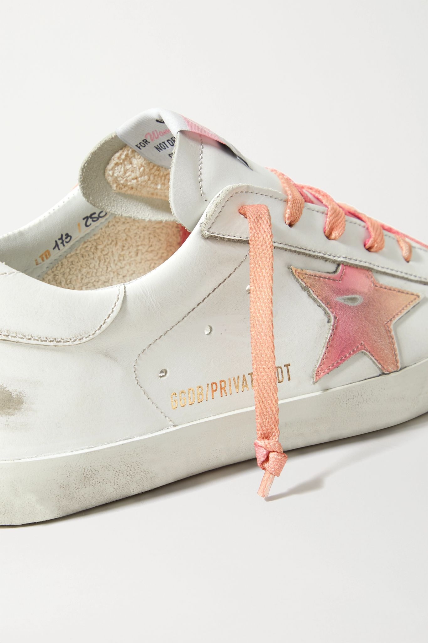 International Women's Day Superstar distressed printed leather sneakers - 4