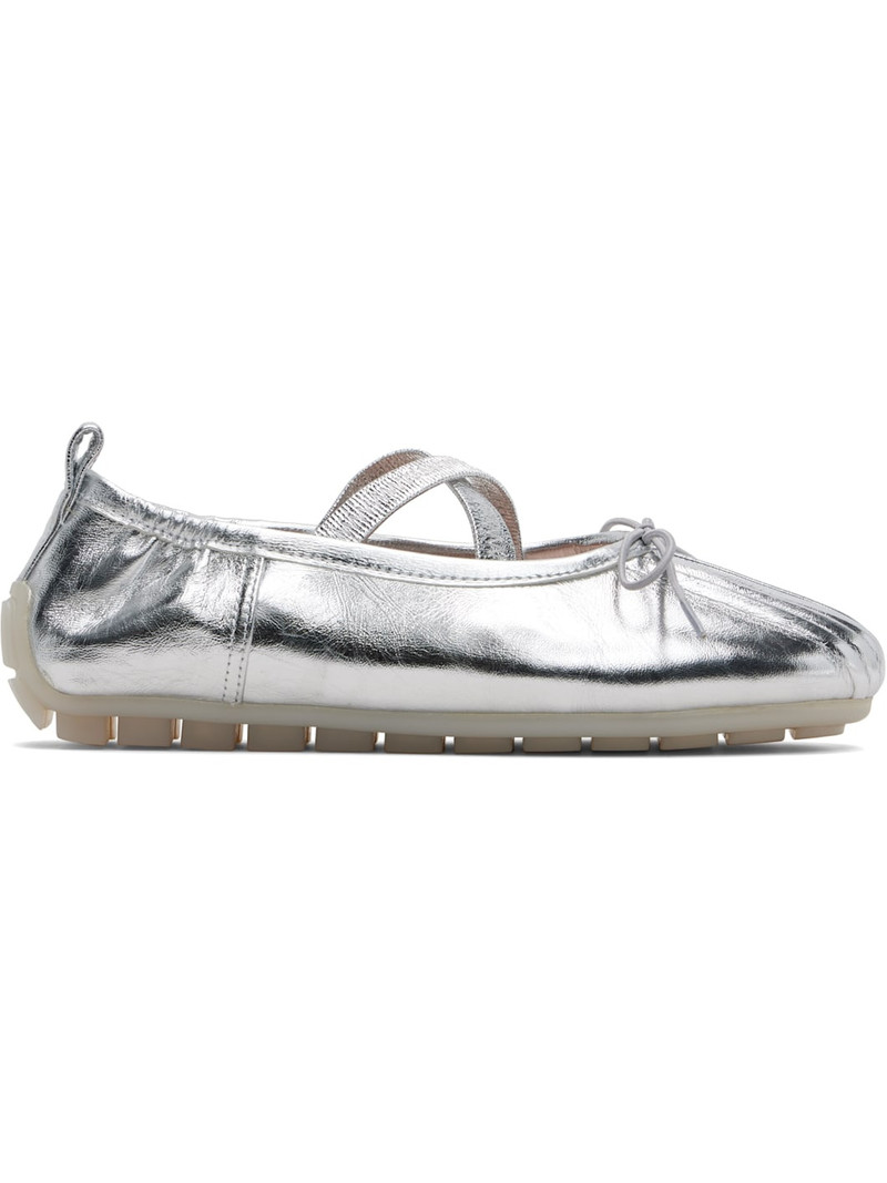 Silver Grip Ballerina Flats 1