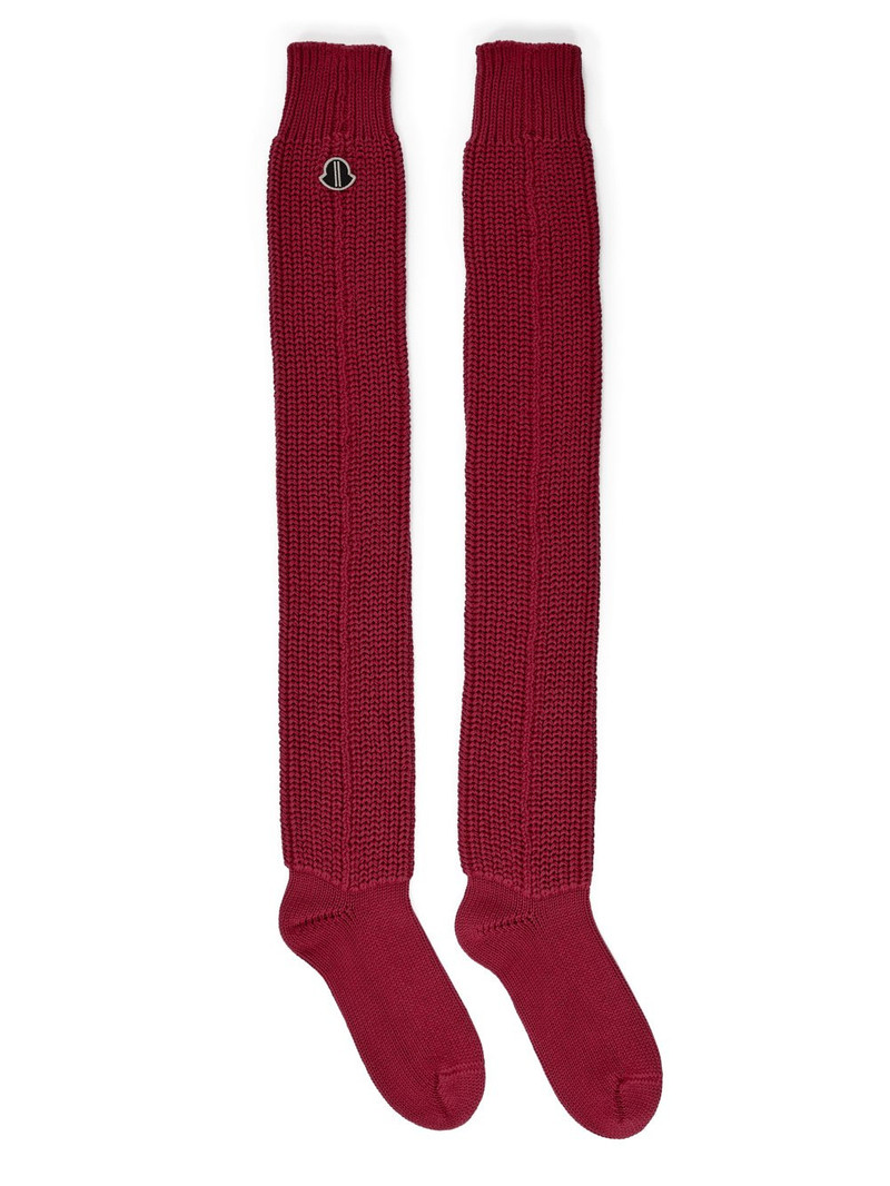 Moncler + Rick Owens Red Hiking Socks 1