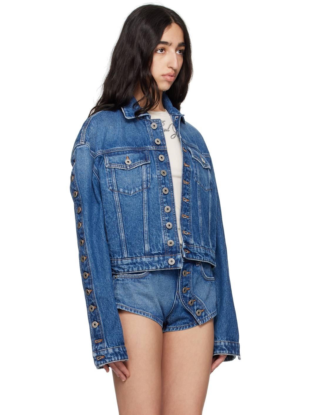 Blue 'The Buttoned' Denim Jacket - 2