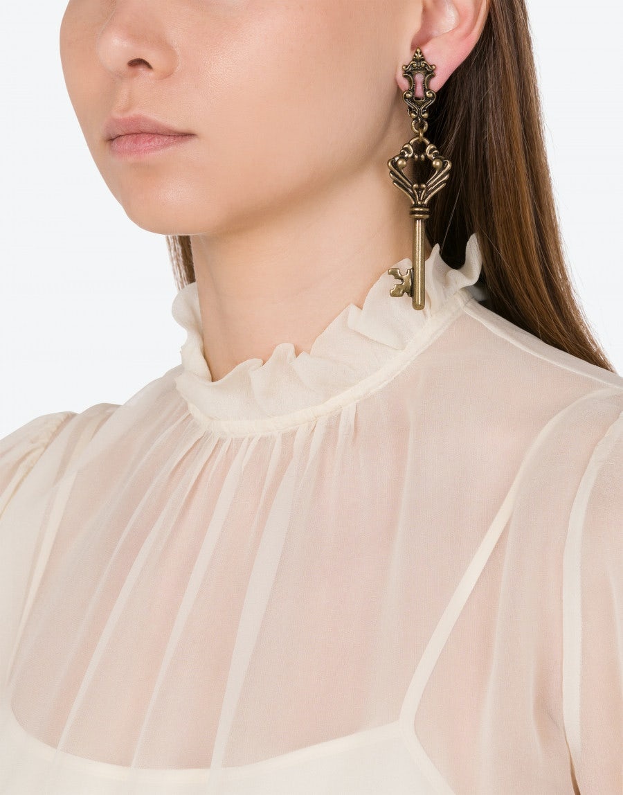 BAROQUE KEY DROP EARRINGS - 4