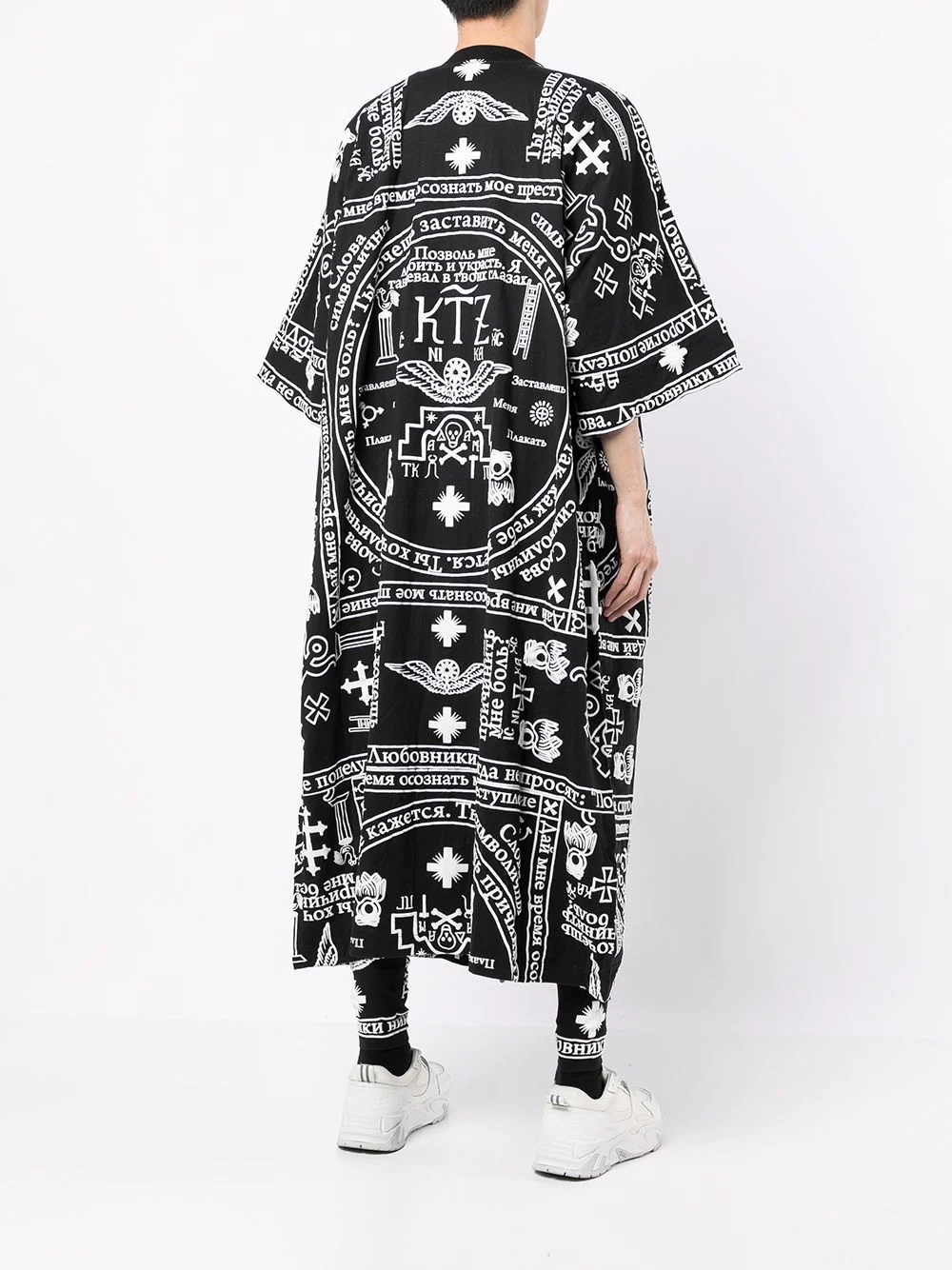 church print zipped kaftan - 5