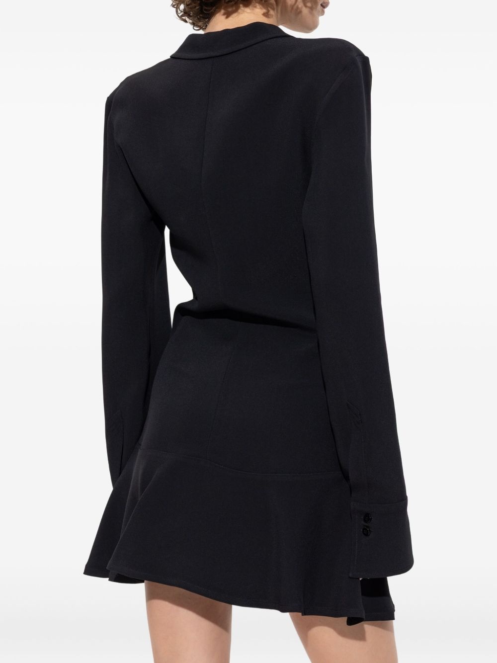 gathered-detail collared dress - 4